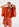Orange boxy loose-fit knitted top Faume - seconde main
