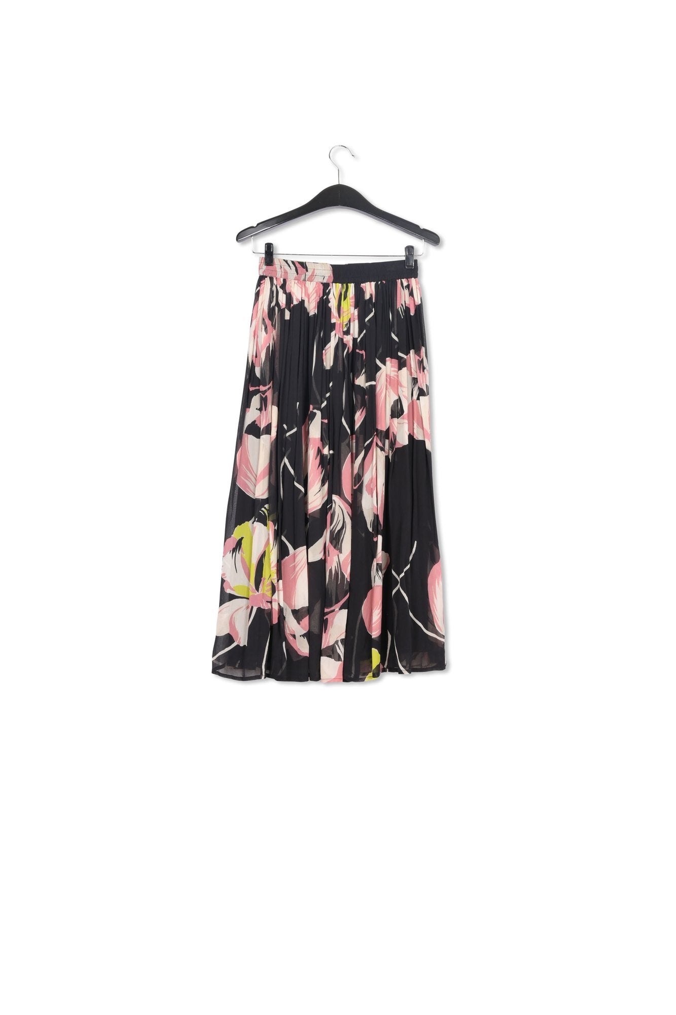 Black floral-print maxi skirt RE—SSENTIEL | Essentiel second hand