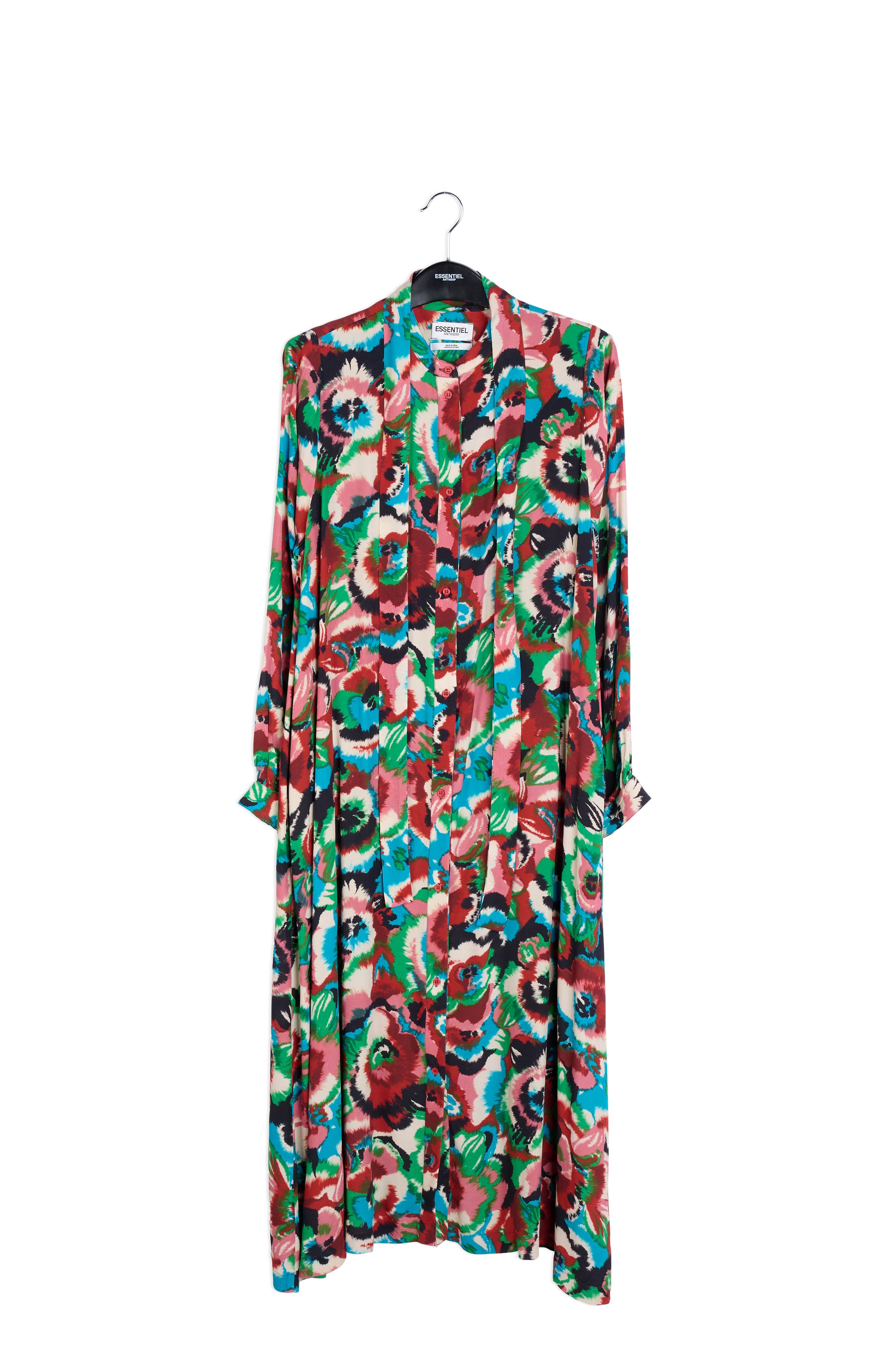 Multicolor floral-print shirt dress RE—SSENTIEL | Essentiel second hand