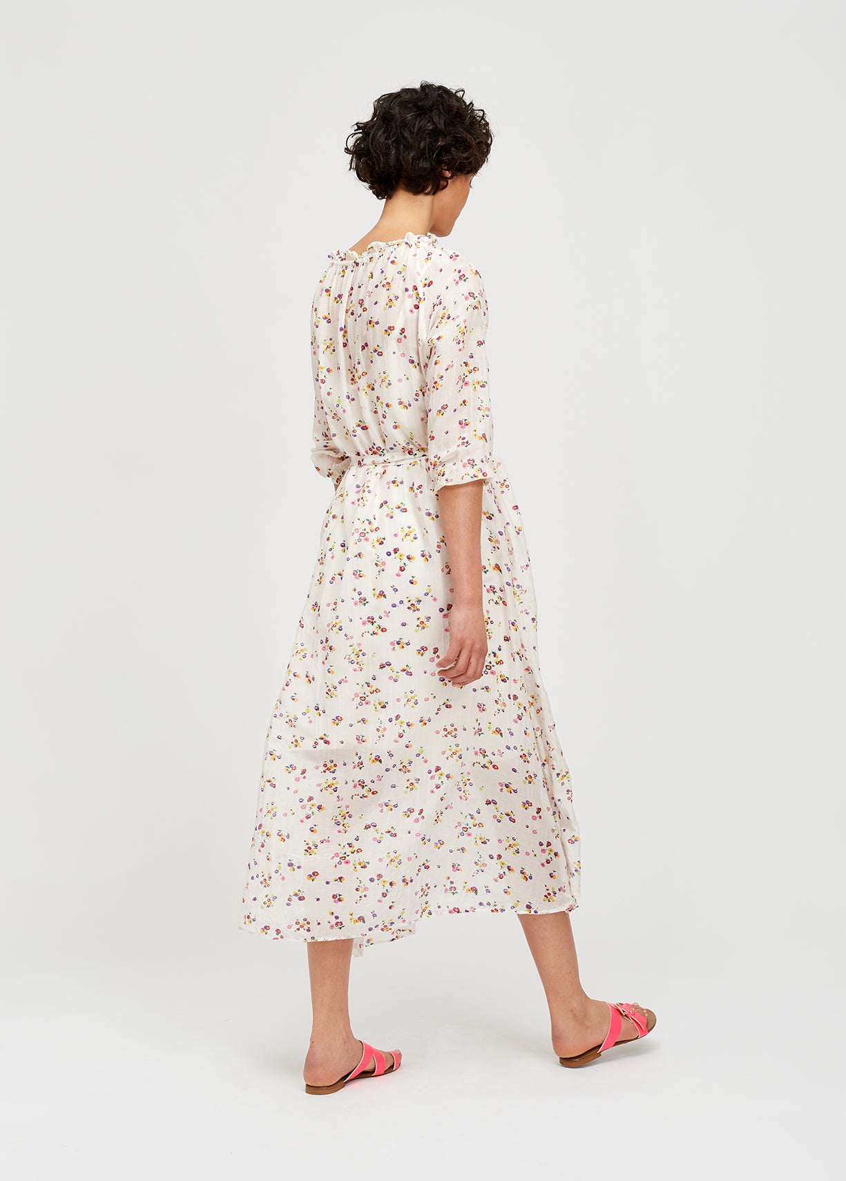 White floral maxi dress RE—SSENTIEL | Essentiel second hand
