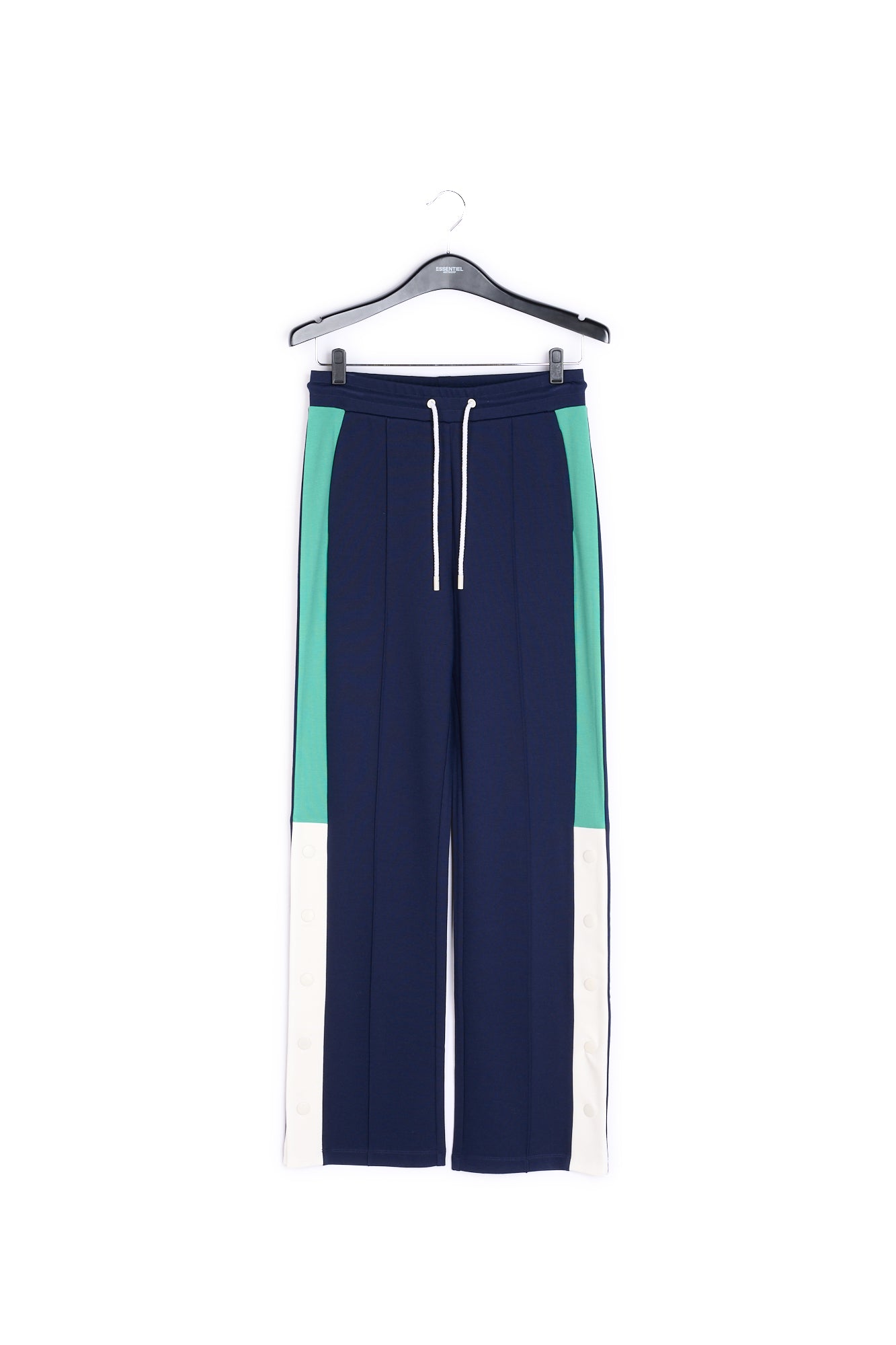 Navy blue, teal and white track pants RE—SSENTIEL | Essentiel second hand