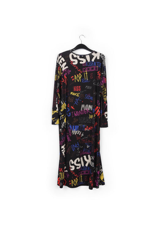 Text print midi-length dress RE—SSENTIEL | Essentiel second hand