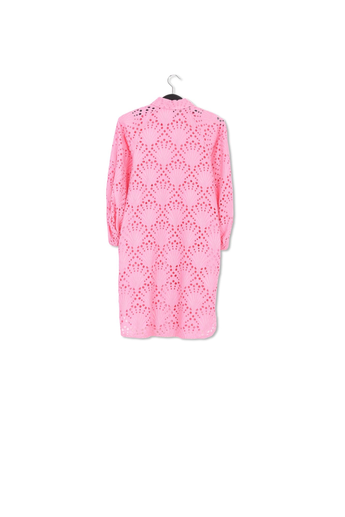 Pink broderie anglaise cotton knee-length dress RE—SSENTIEL | Essentiel second hand