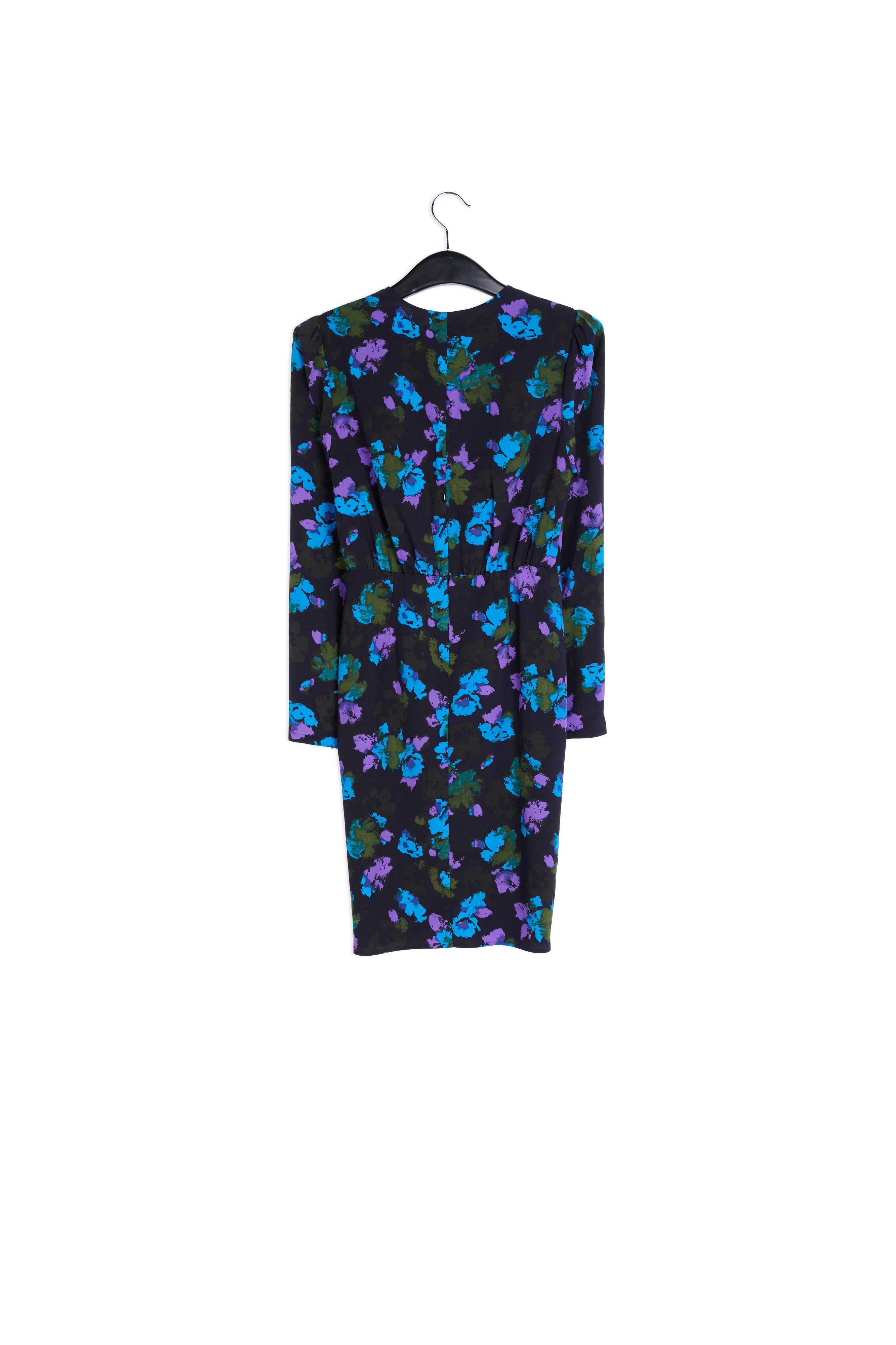 Black and red wrap effect midi dress RE—SSENTIEL | Essentiel second hand