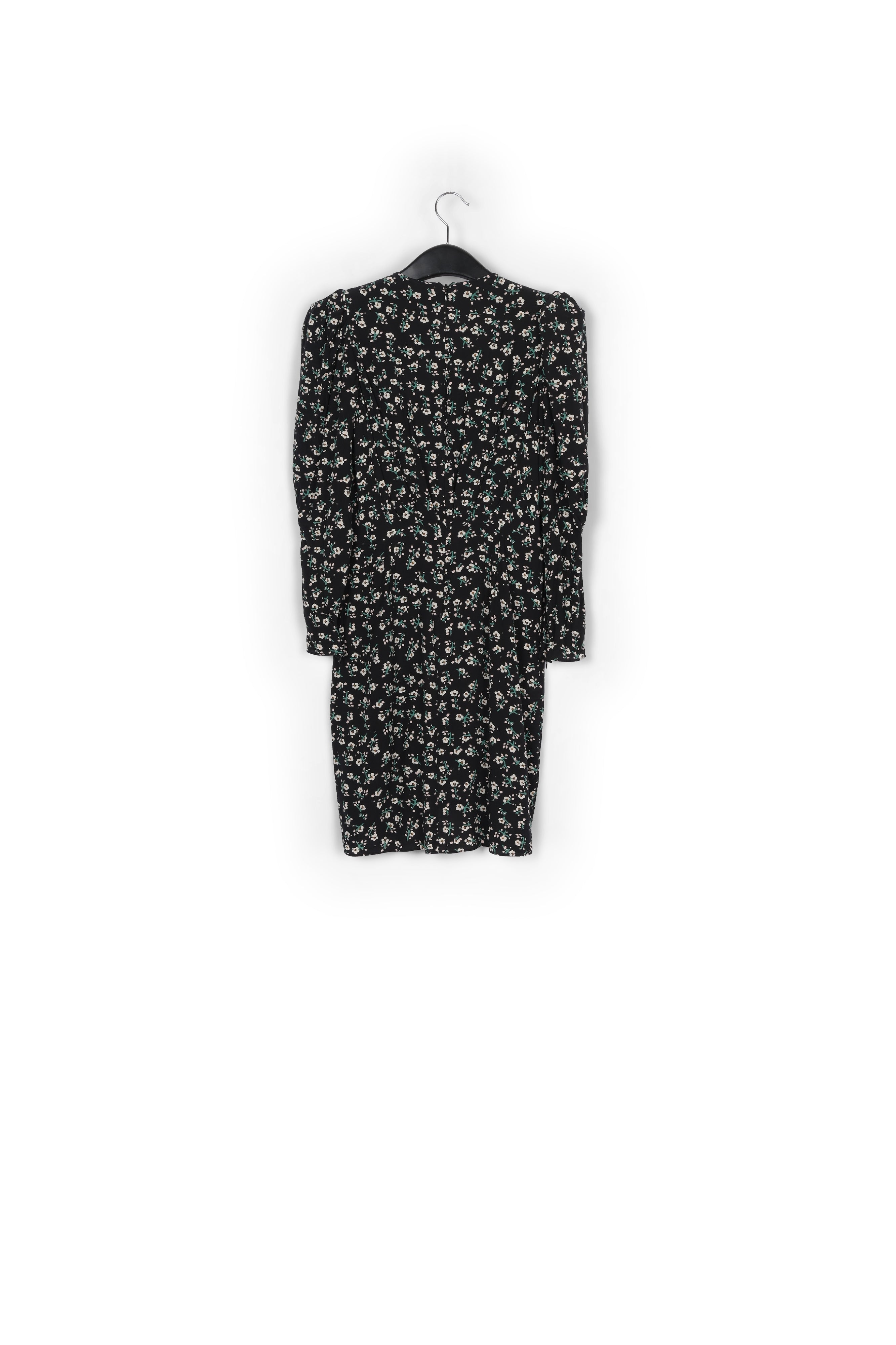 Black floral mini wrap dress RE—SSENTIEL | Essentiel second hand