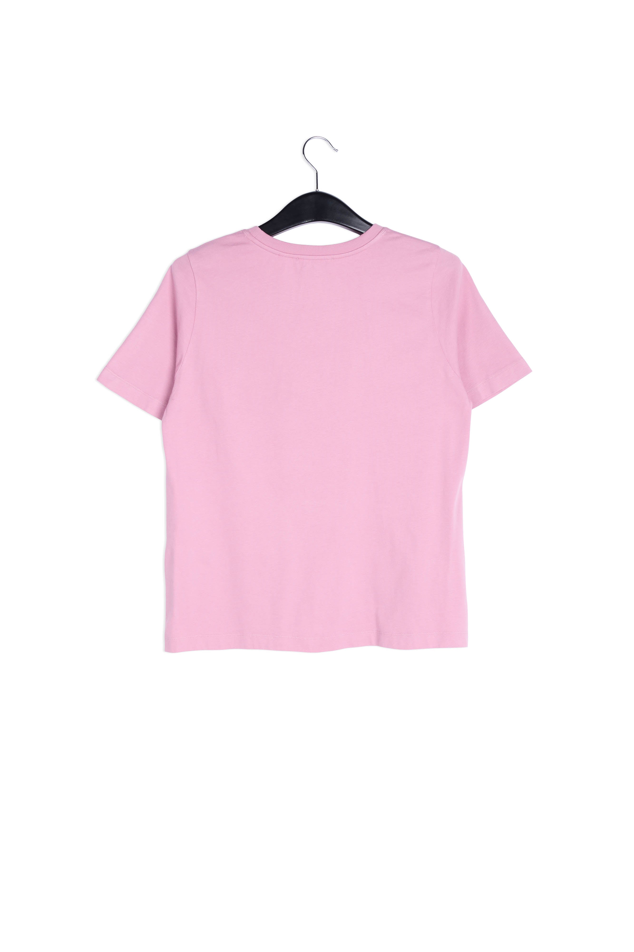 Dusty pink blurred slogan cotton-jersey t-shirt RE—SSENTIEL | Essentiel second hand