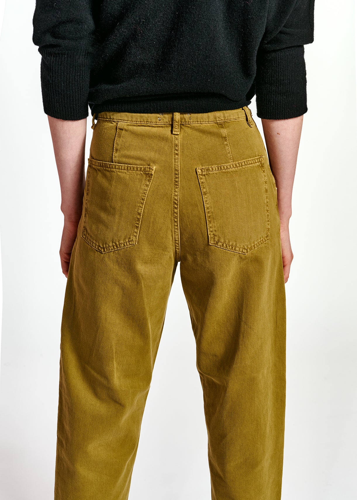 Army green high-rise jeans RE—SSENTIEL | Essentiel second hand