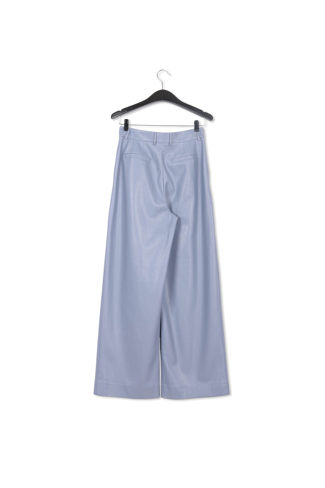 Powder blue faux leather pants RE—SSENTIEL | Essentiel second hand