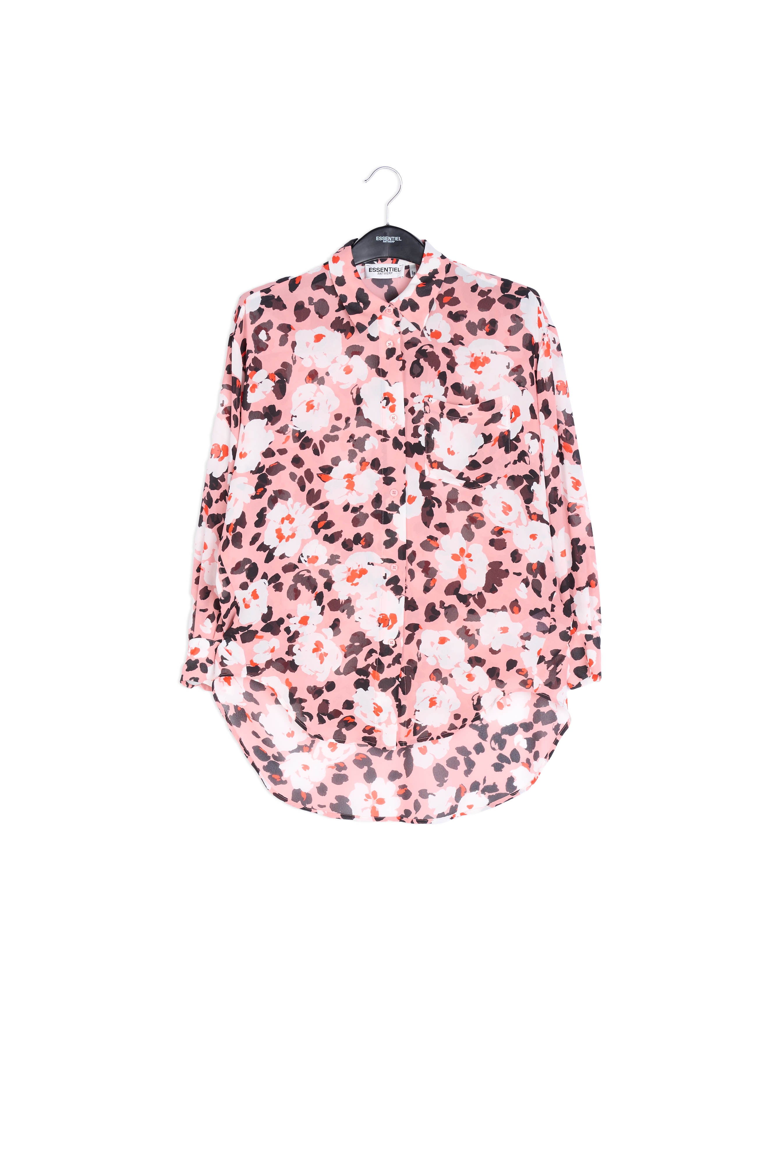 Pink floral-print shirt RE—SSENTIEL | Essentiel second hand