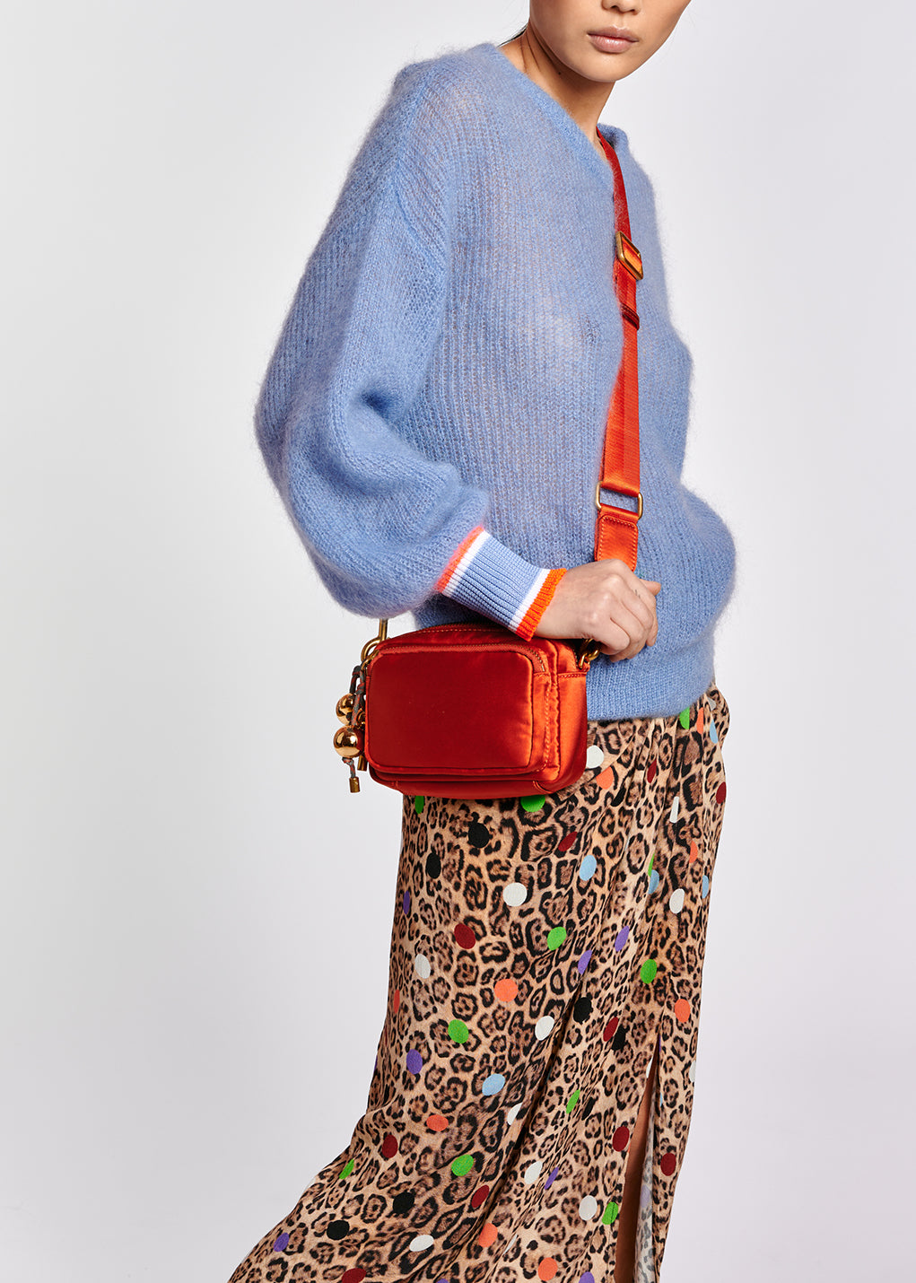 Blue mohair and wool blend sweater RE—SSENTIEL | Essentiel second hand