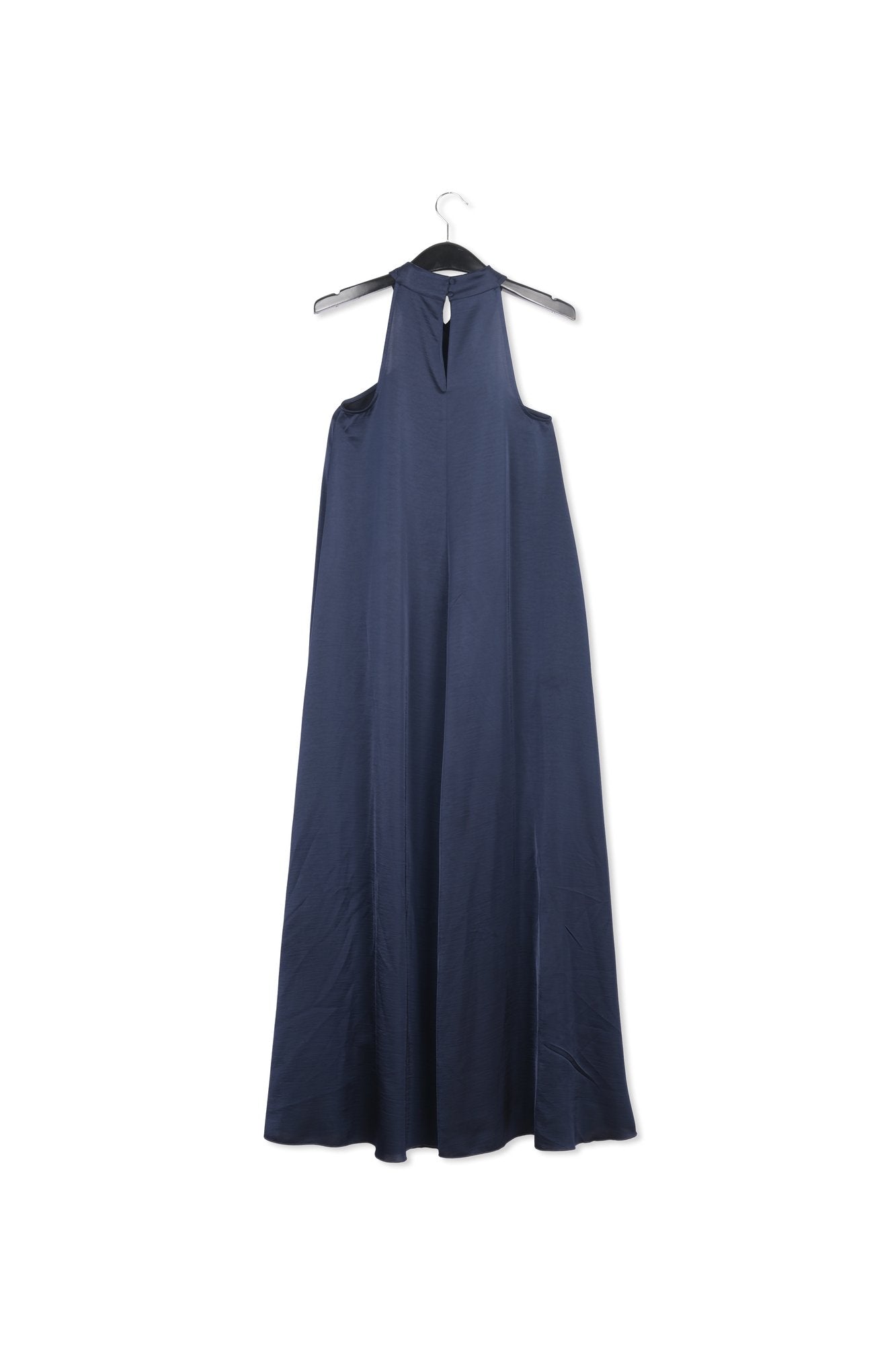 Navy blue halter neck maxi-length dress RE—SSENTIEL | Essentiel second hand