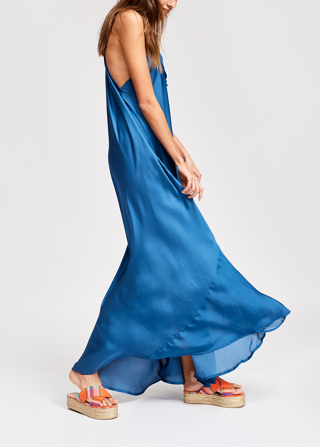Blue maxi dress RE—SSENTIEL | Essentiel second hand