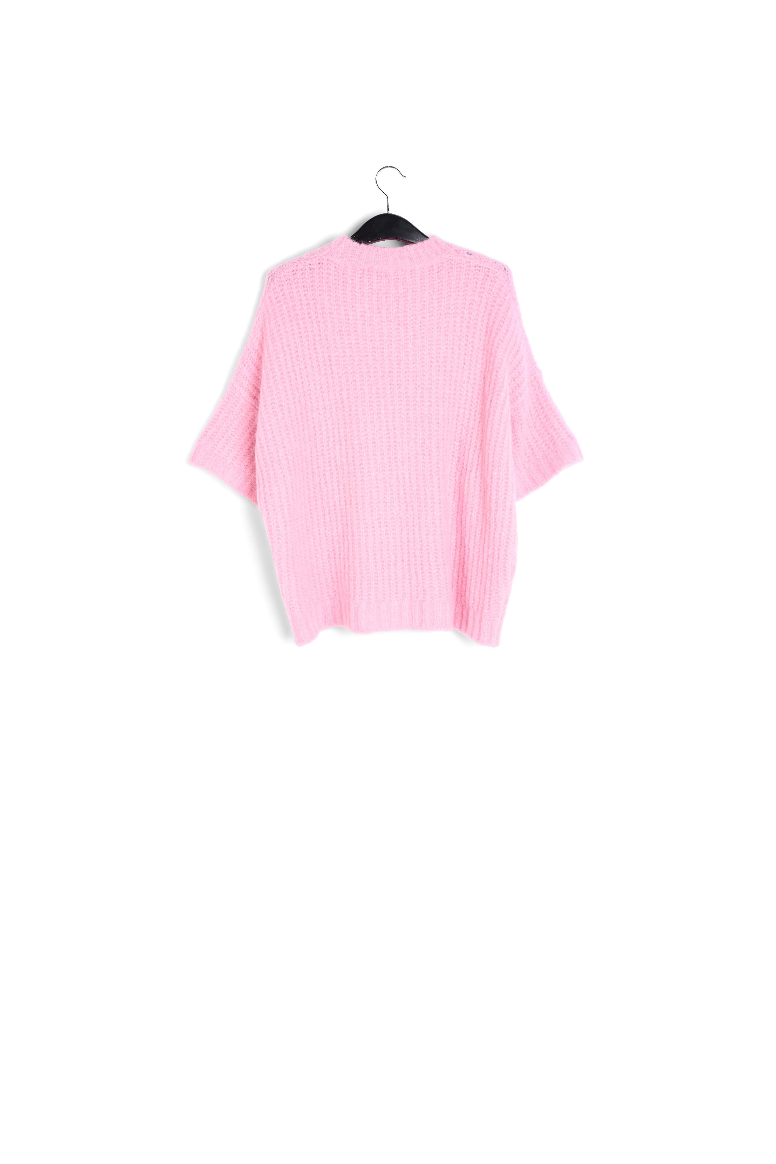 Pink boxy cut knit sweater RE—SSENTIEL | Essentiel second hand