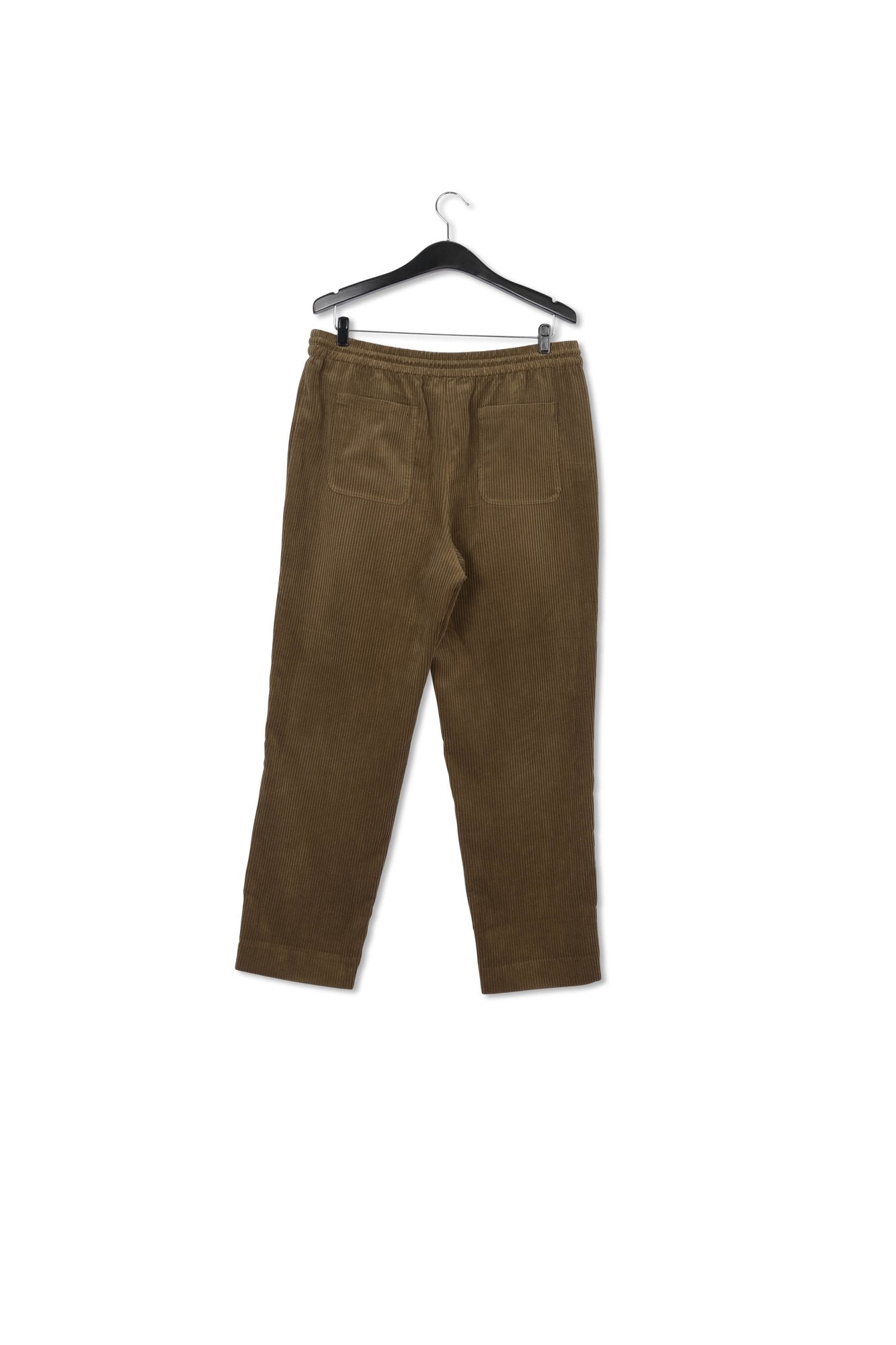 Khaki tapered corduroy pants RE—SSENTIEL | Essentiel second hand