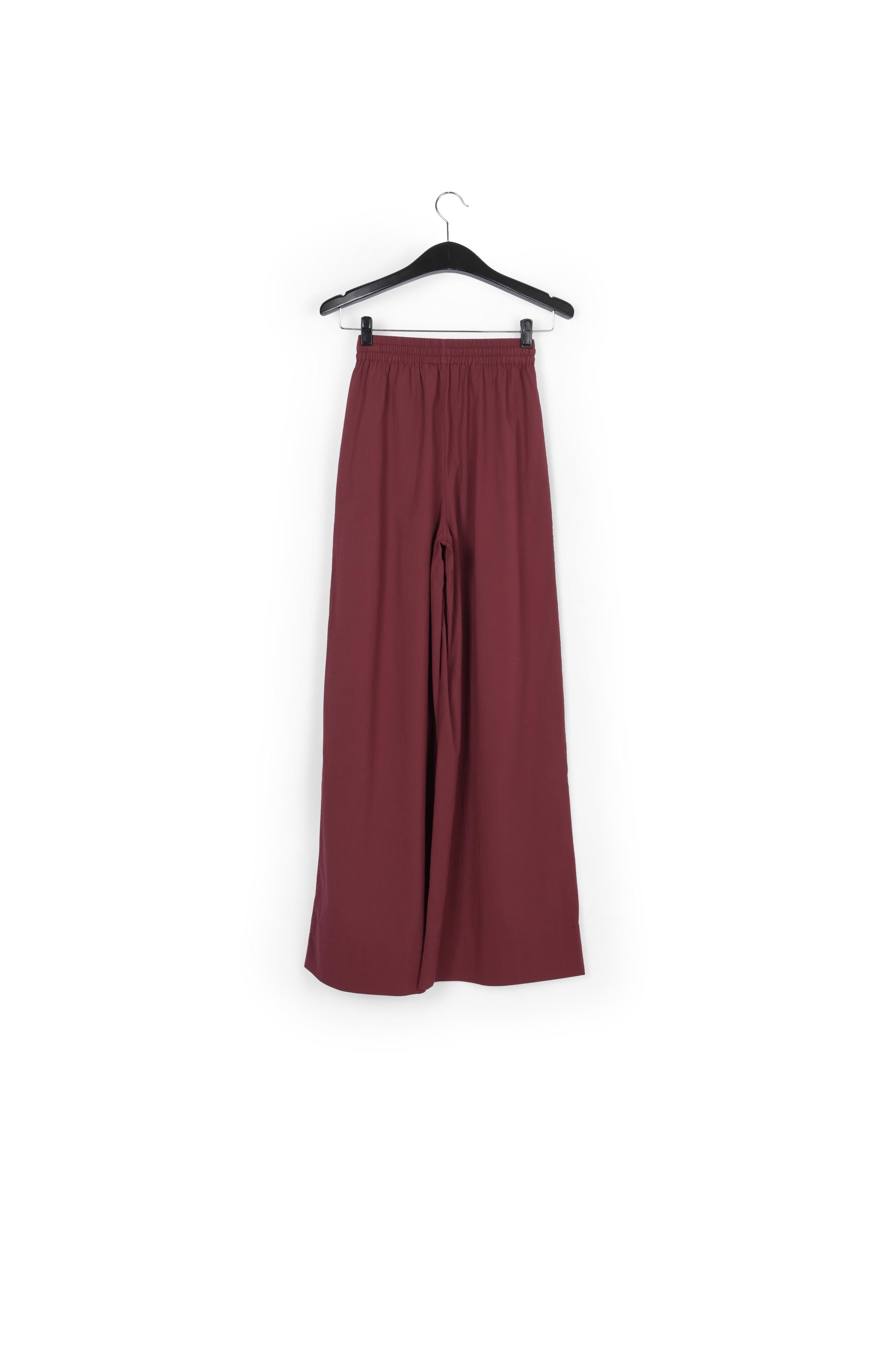 Pantalon large bordeaux de jogging RE—SSENTIEL | Essentiel second hand
