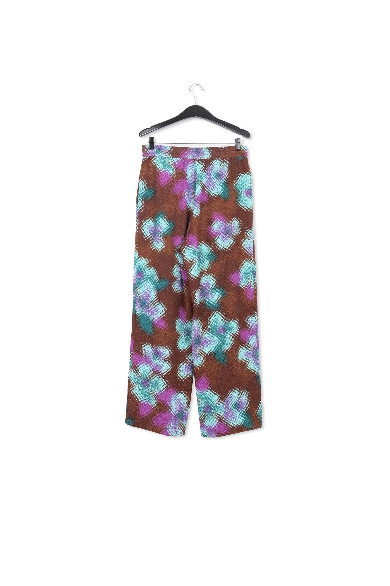 Brown, light blue and purple wide-leg pants RE—SSENTIEL | Essentiel second hand