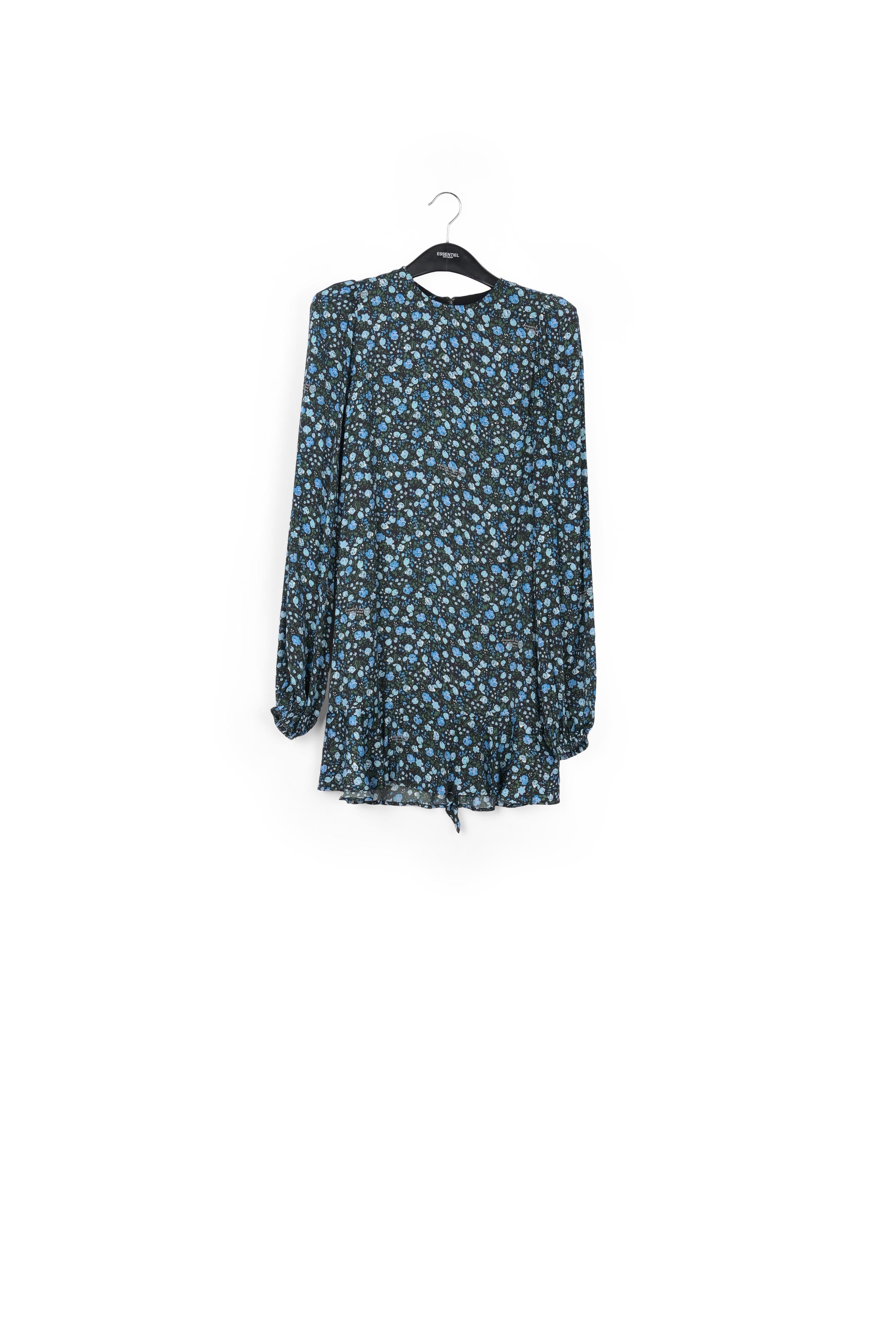 Mini-robe bleue à imprimé floral RE—SSENTIEL | Essentiel second hand