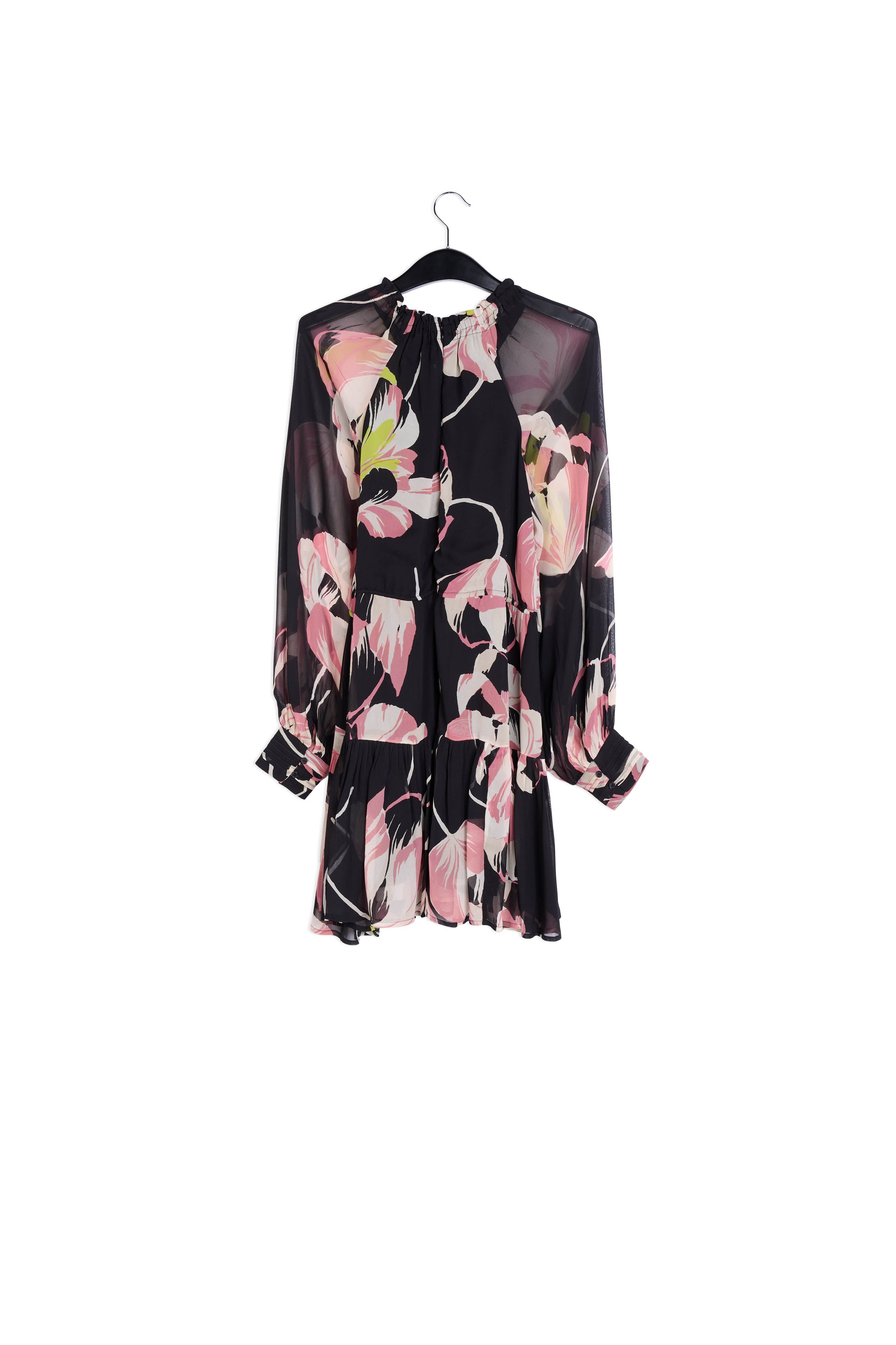 Black and off-white dotted mini dress RE—SSENTIEL | Essentiel second hand