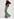Green, fuchsia and blue sequined flared pants Faume - seconde main