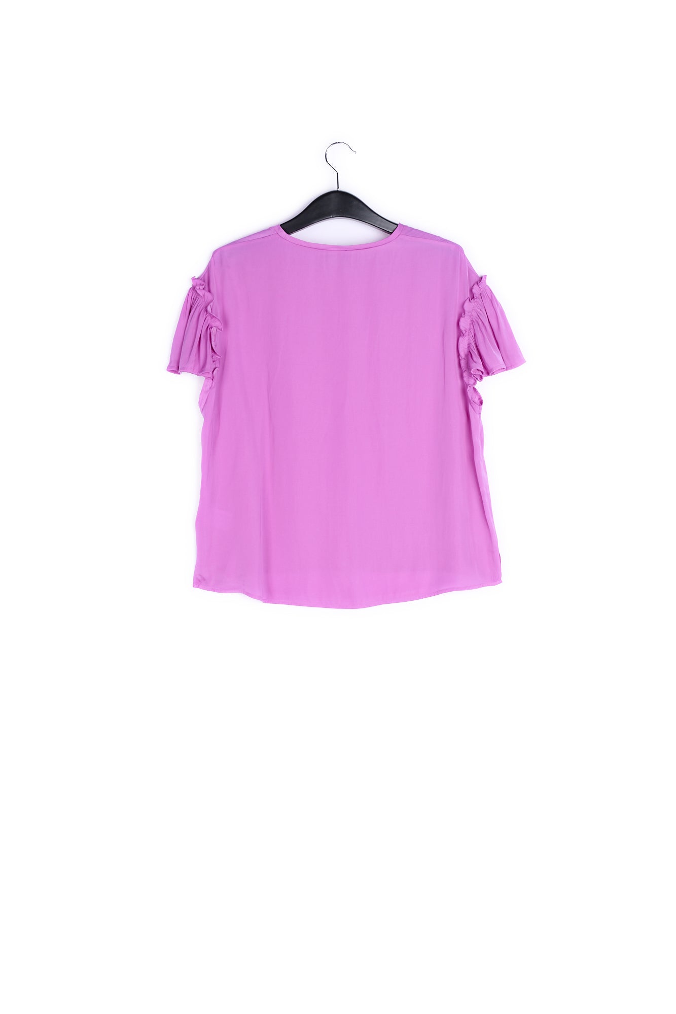 Yellow ruffled short-sleeve top RE—SSENTIEL | Essentiel second hand