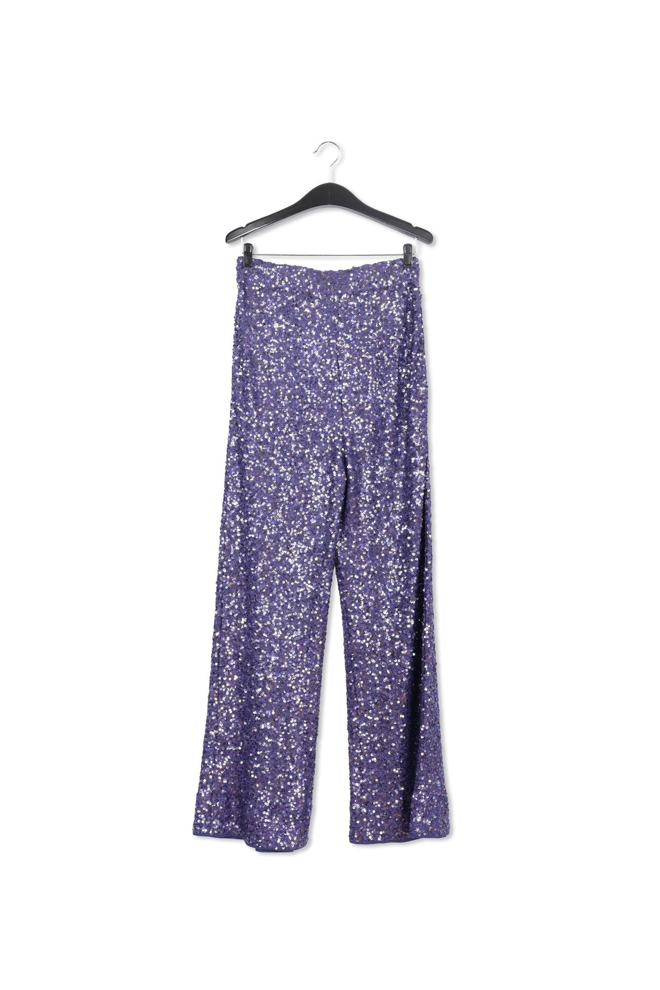 Indigo sequin-embellished wide-leg pants RE—SSENTIEL | Essentiel second hand