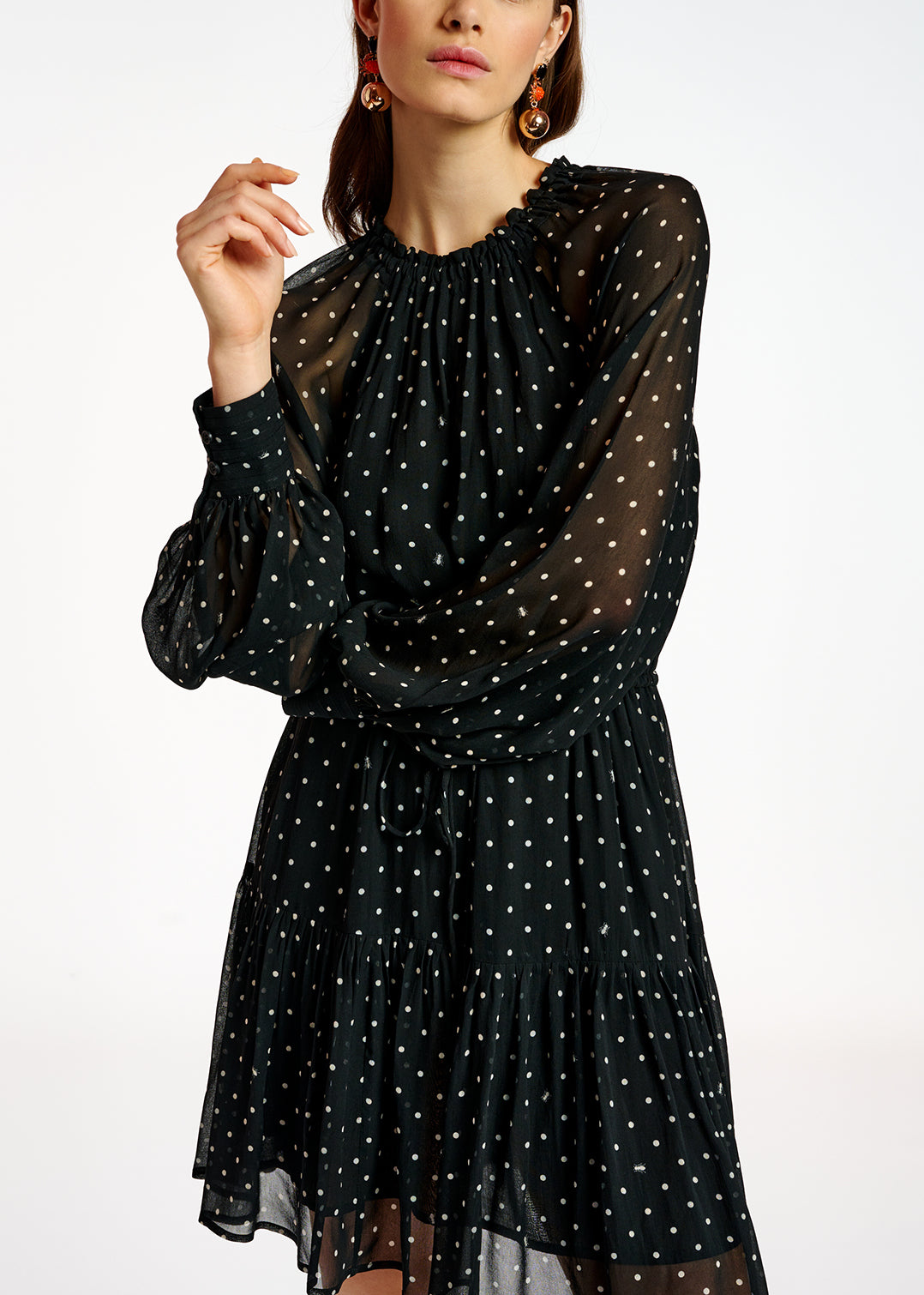 Mini robe à pois noir et blanc classé RE—SSENTIEL | Essentiel second hand