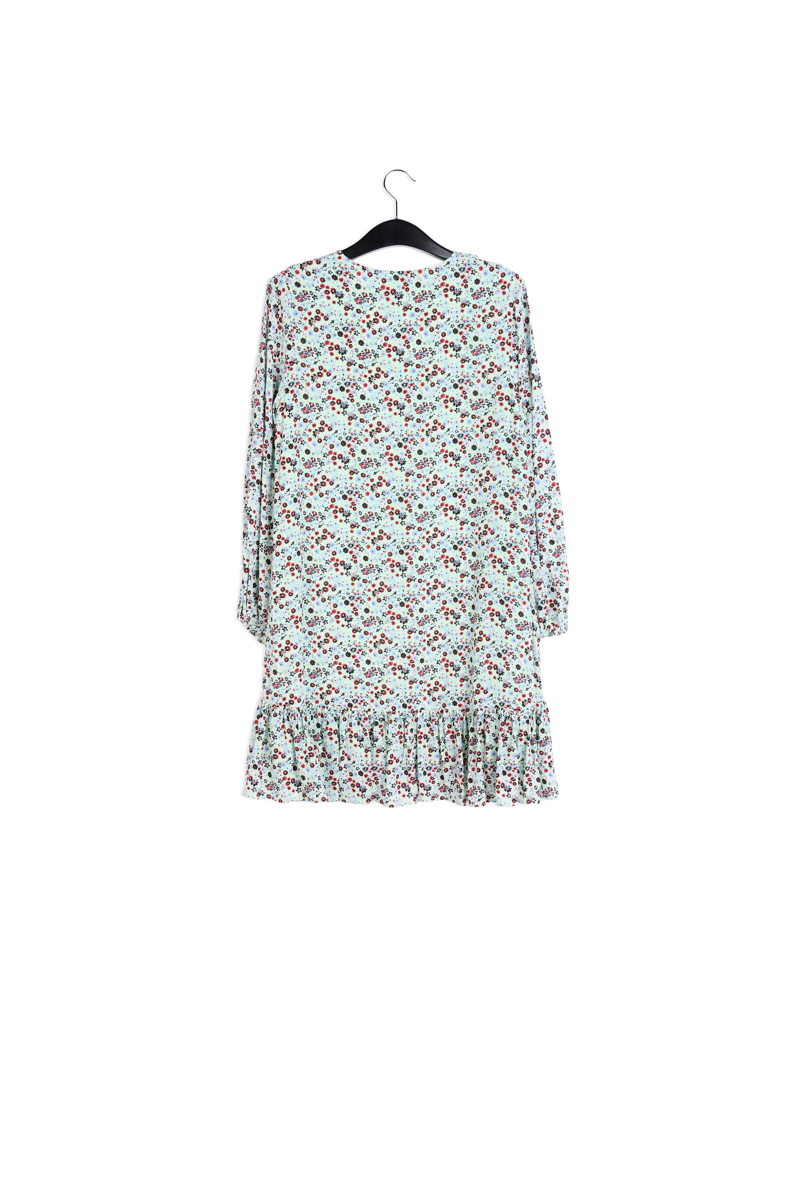 Mint green floral-print wrap mini dress RE—SSENTIEL | Essentiel second hand