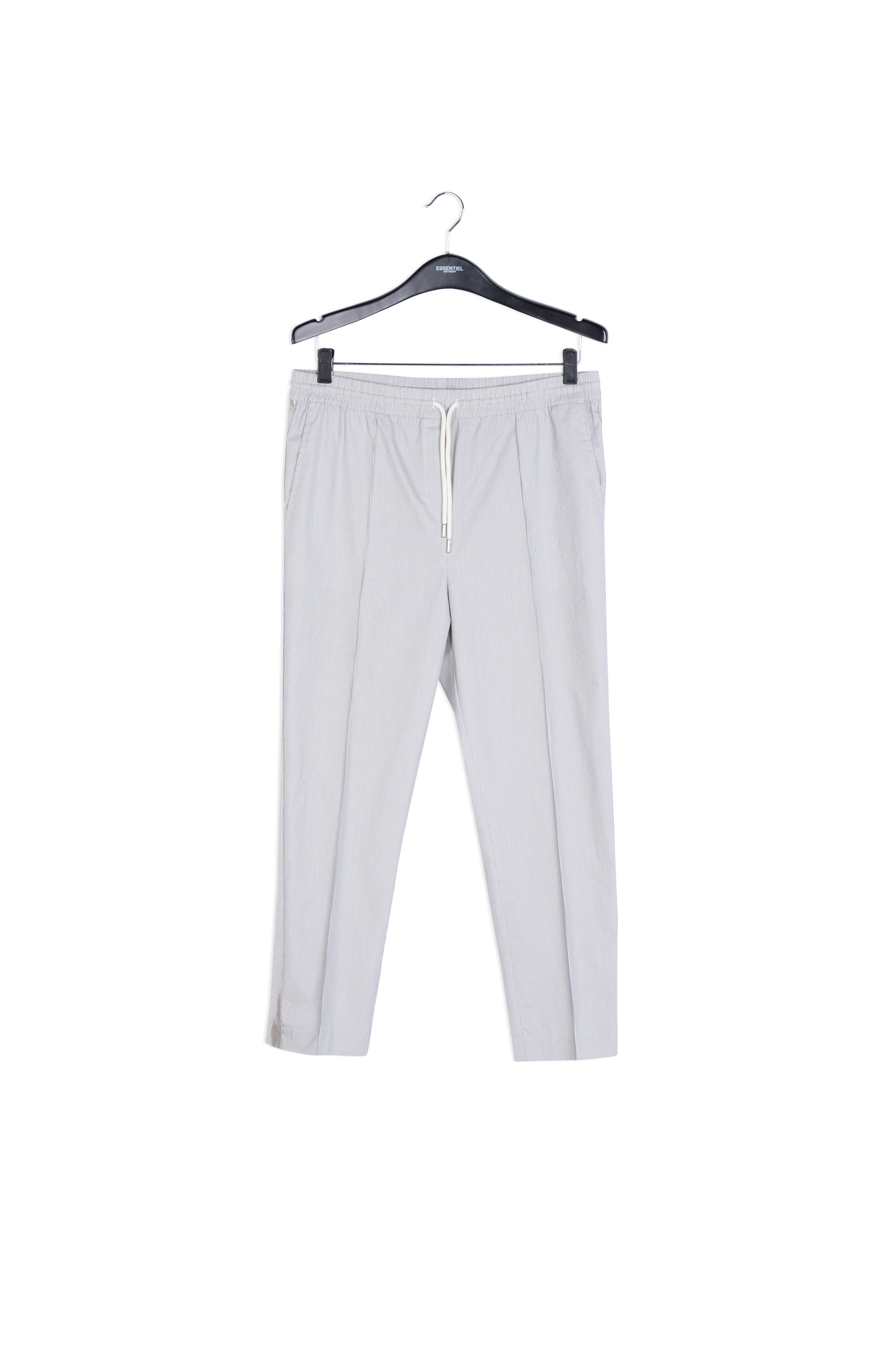 Pantalon à carreaux gris et blanc cassé RE—SSENTIEL | Essentiel second hand