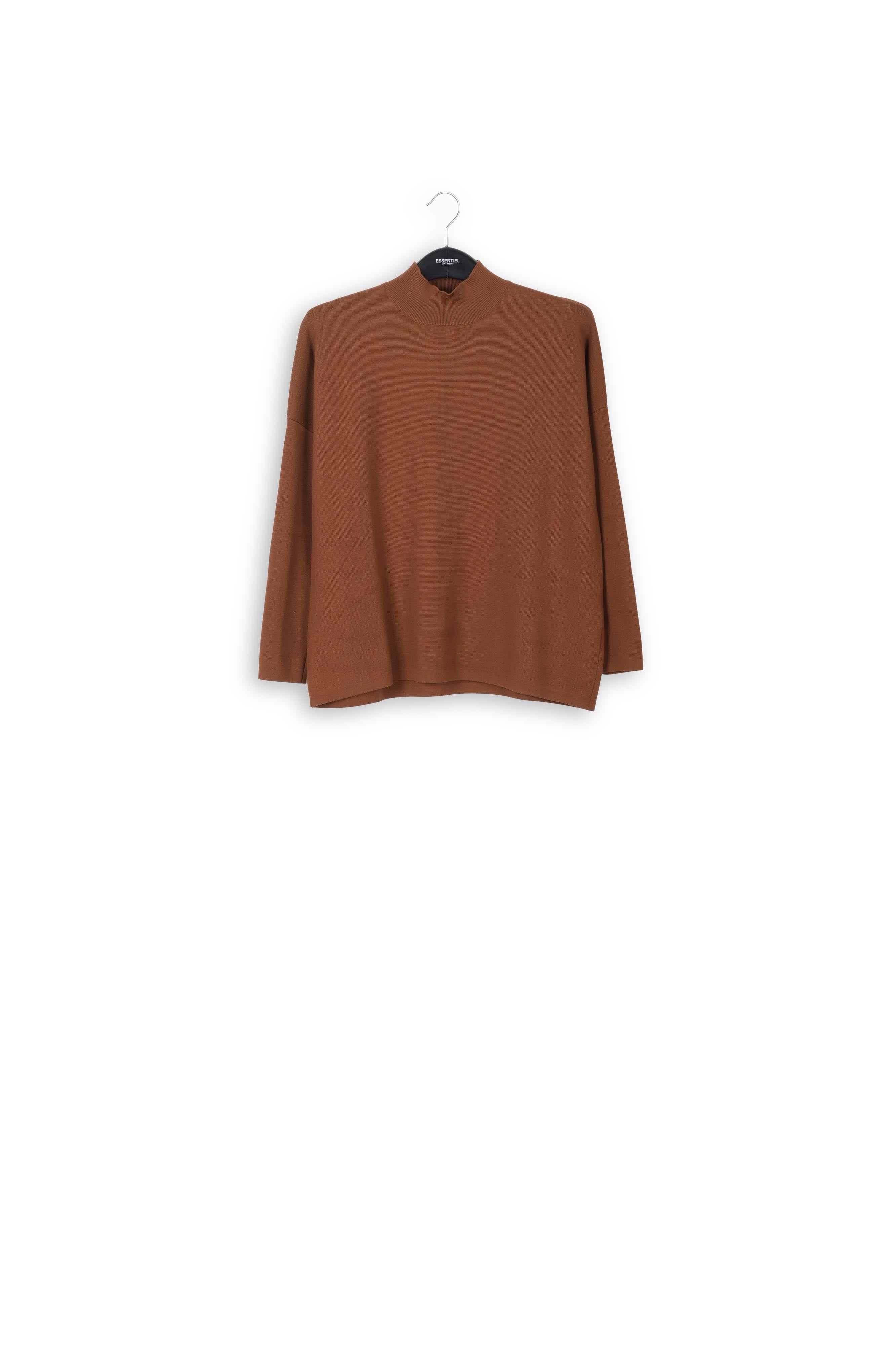 Pull brun à col roulé RE—SSENTIEL | Essentiel second hand
