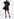 Mini robe noire rebrodée de paillettes Faume - seconde main