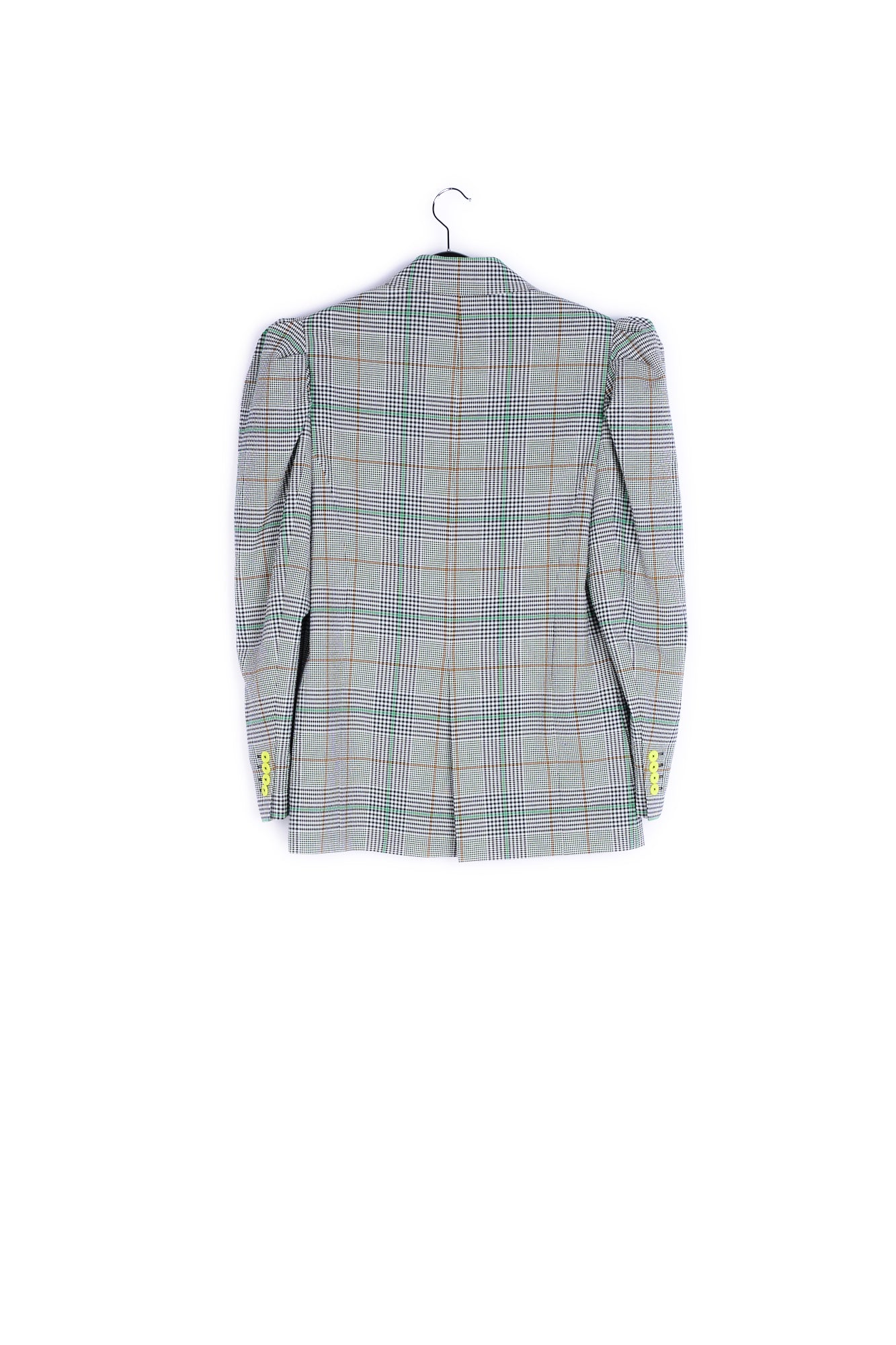 Off-white plaid double-breasted blazer RE—SSENTIEL | Essentiel second hand