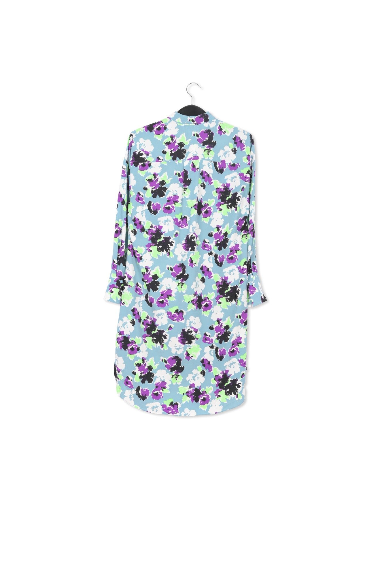 Robe chemise bleu clair à fleurs RE—SSENTIEL | Essentiel second hand