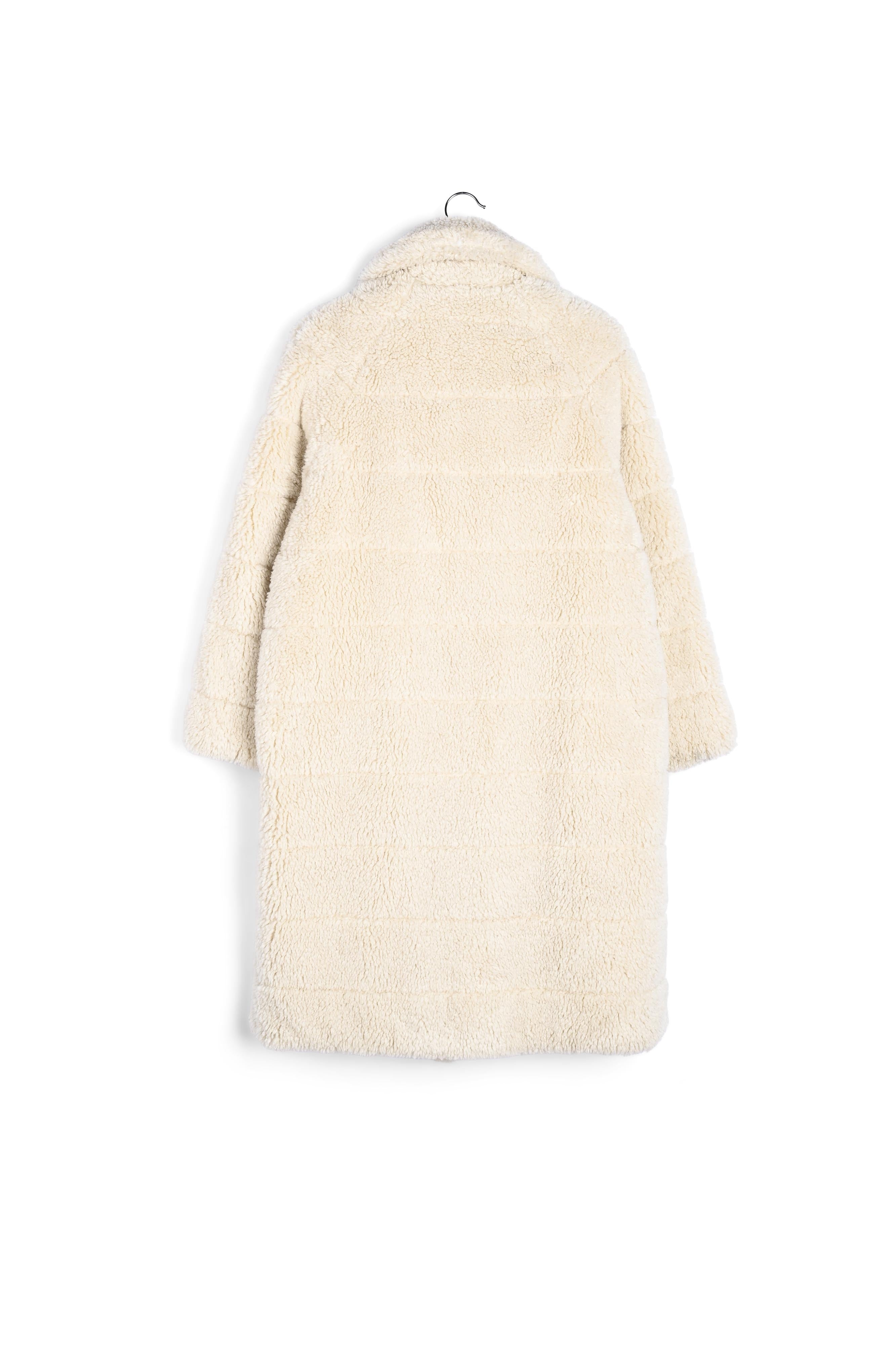 Off-white faux fur puffer coat RE—SSENTIEL | Essentiel second hand