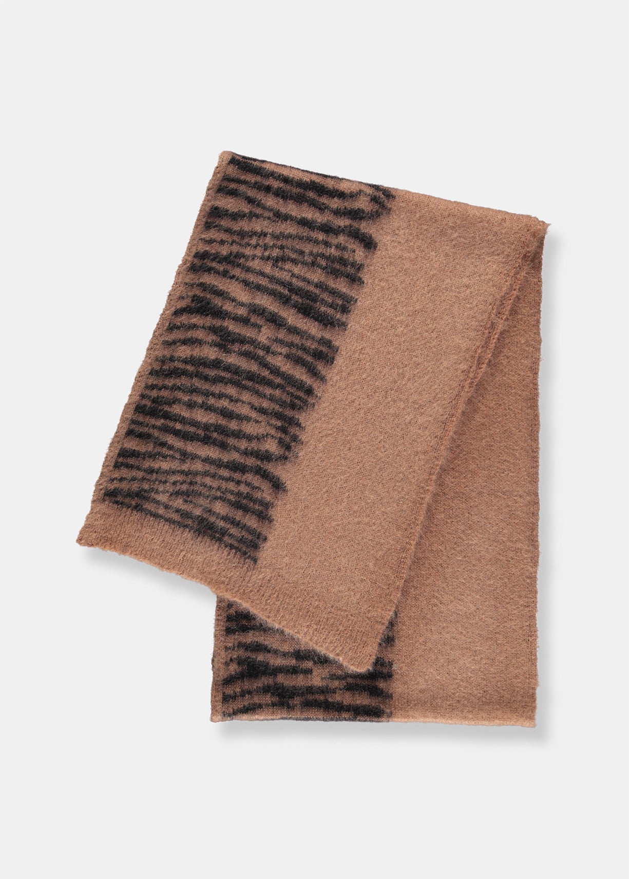 Écharpe camel à imprimé zèbre RE—SSENTIEL | Essentiel second hand