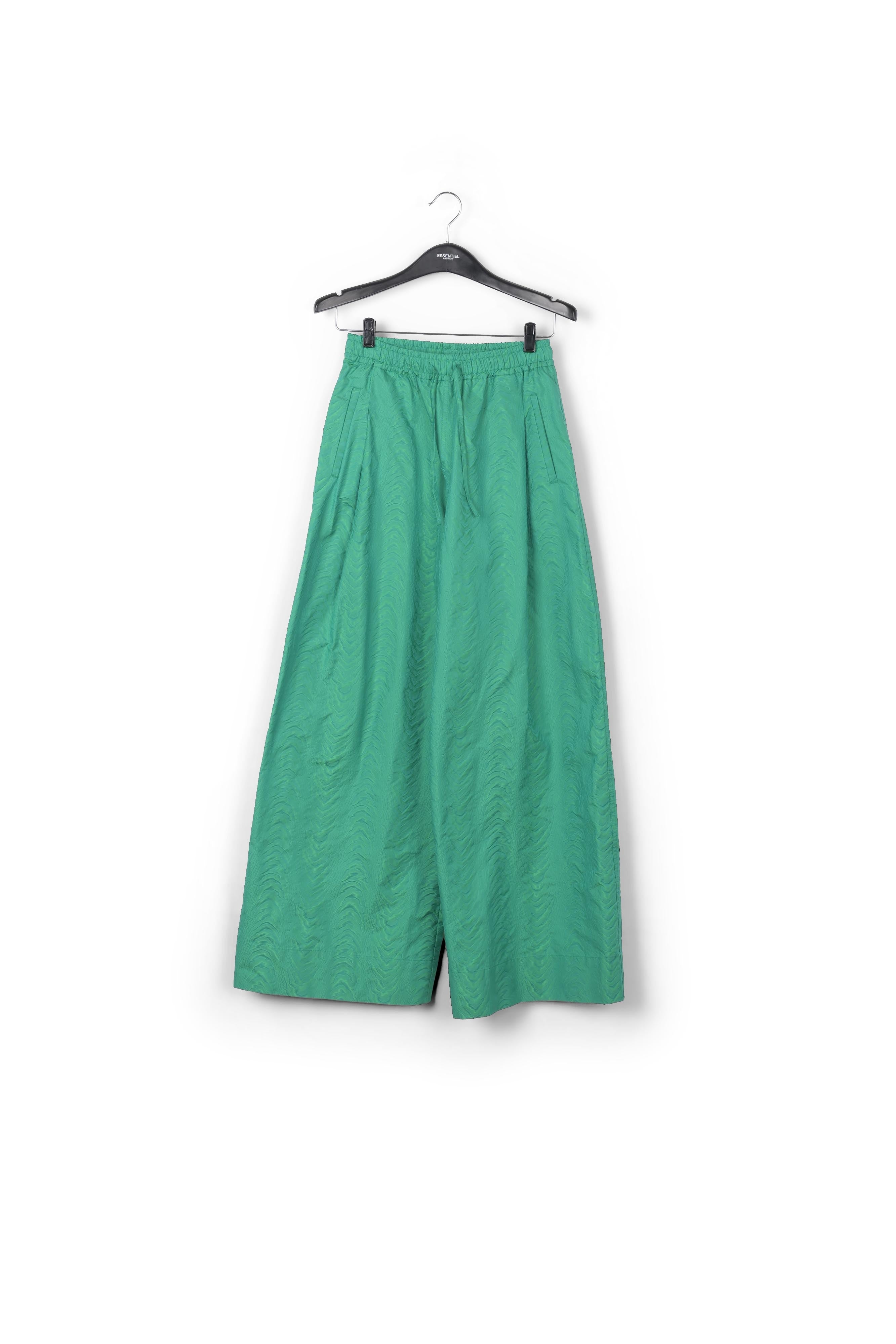 Green jacquard wide-leg pants RE—SSENTIEL | Essentiel second hand