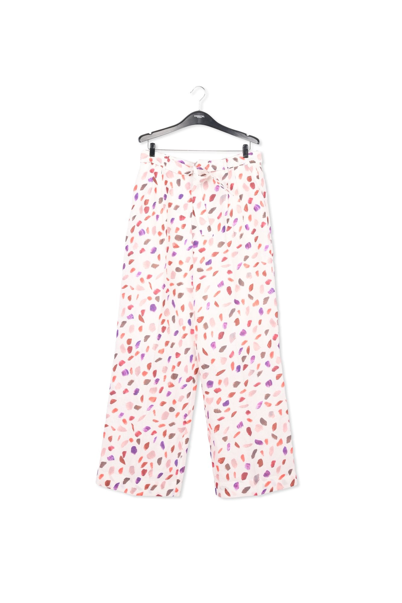 Off-white wide-leg with abstract print RE—SSENTIEL | Essentiel second hand