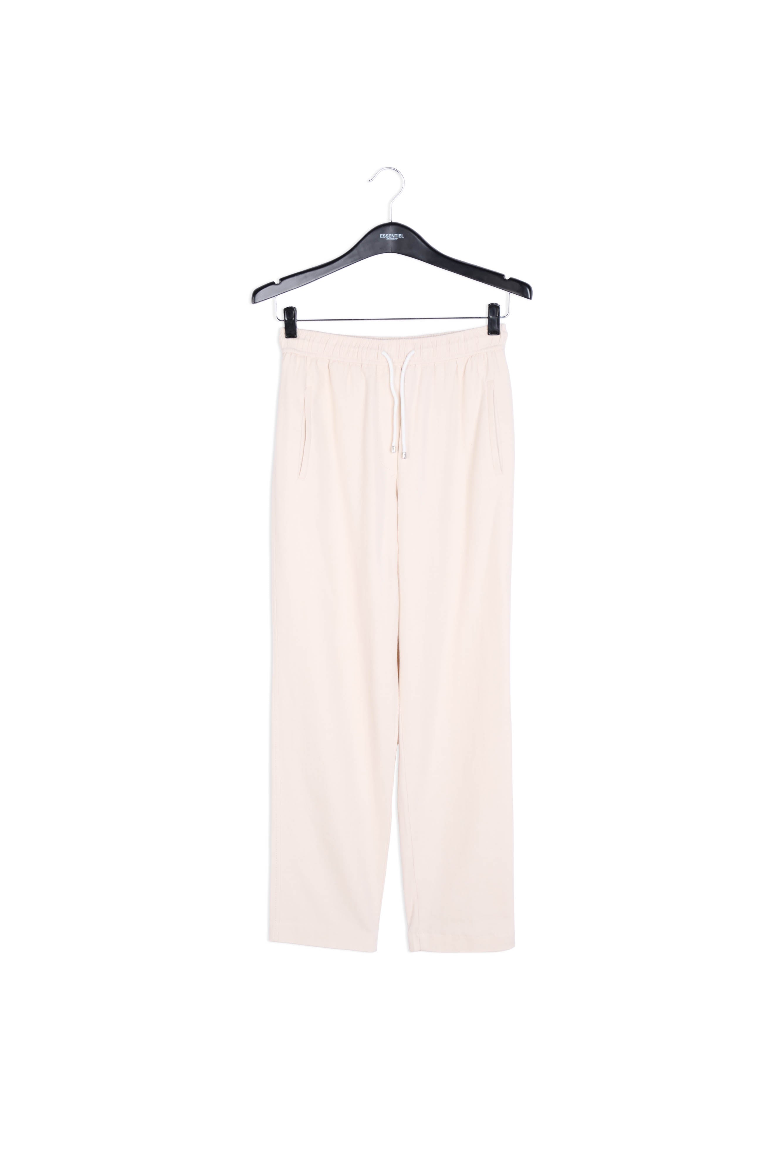Pantalon fuselé en coton blanc cassé RE—SSENTIEL | Essentiel second hand