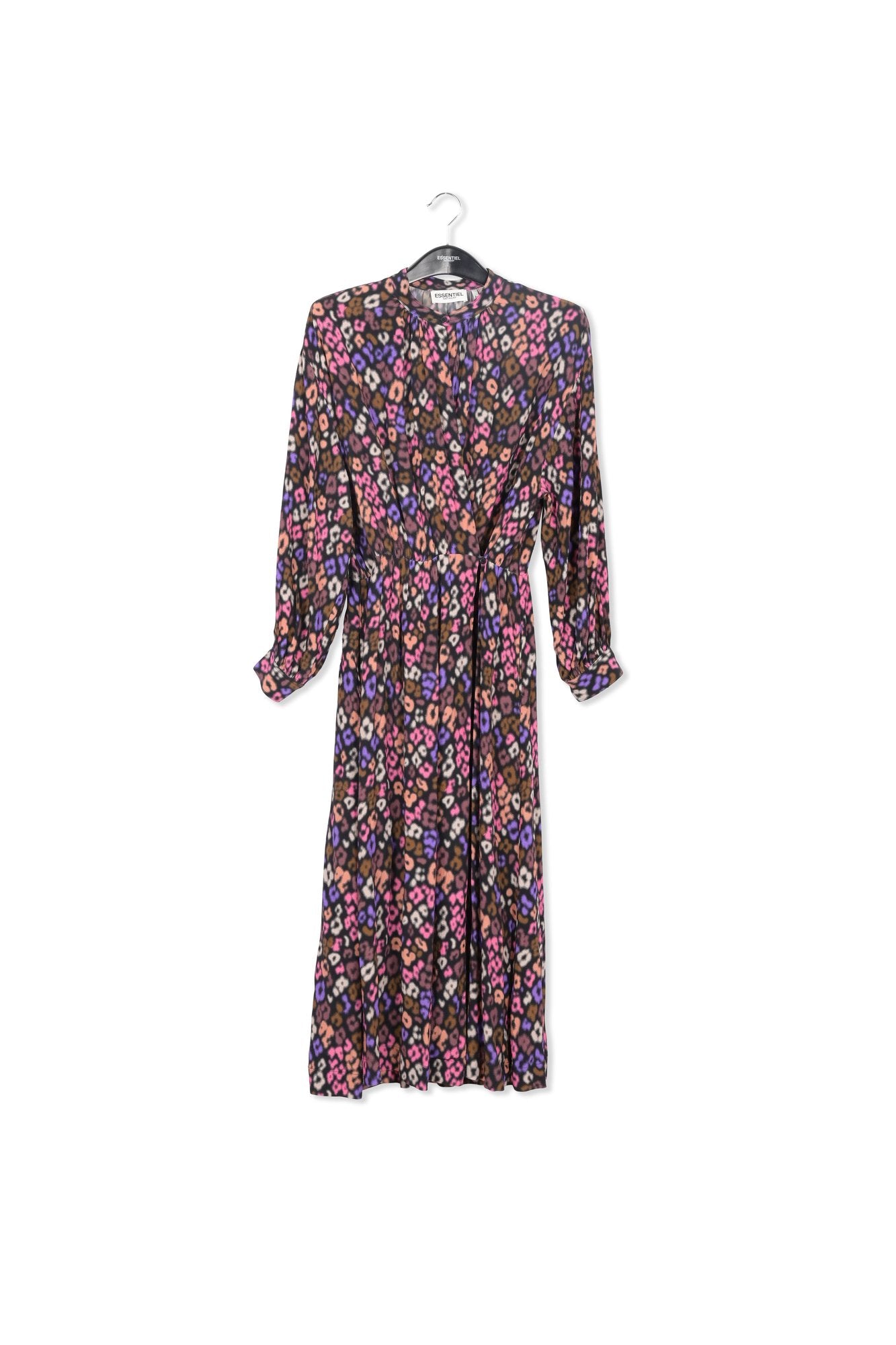 Multicolor leopard print midi-length dress RE—SSENTIEL | Essentiel second hand