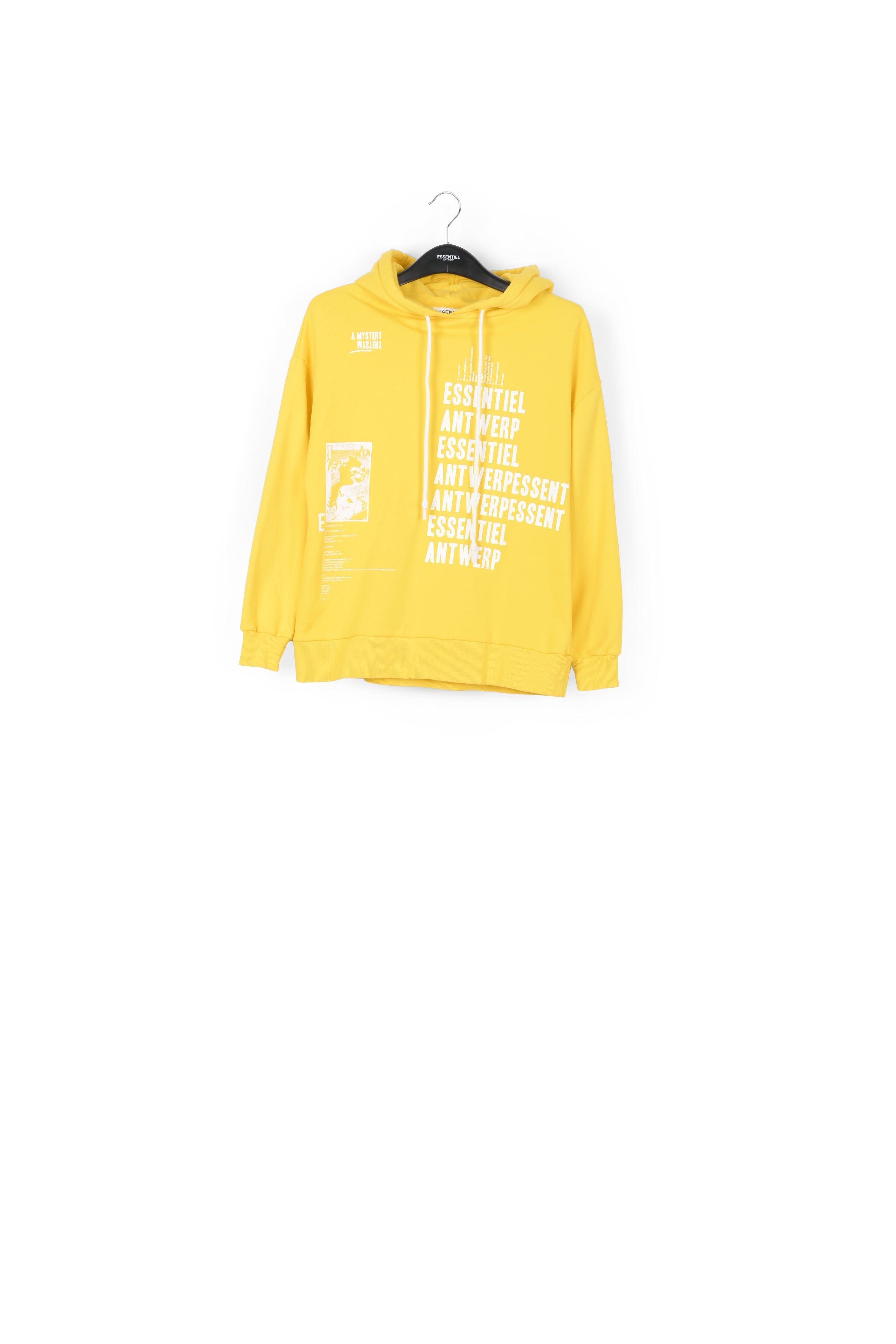 Sweatshirt jaune à imprimé logo avec capuche RE—SSENTIEL | Essentiel second hand