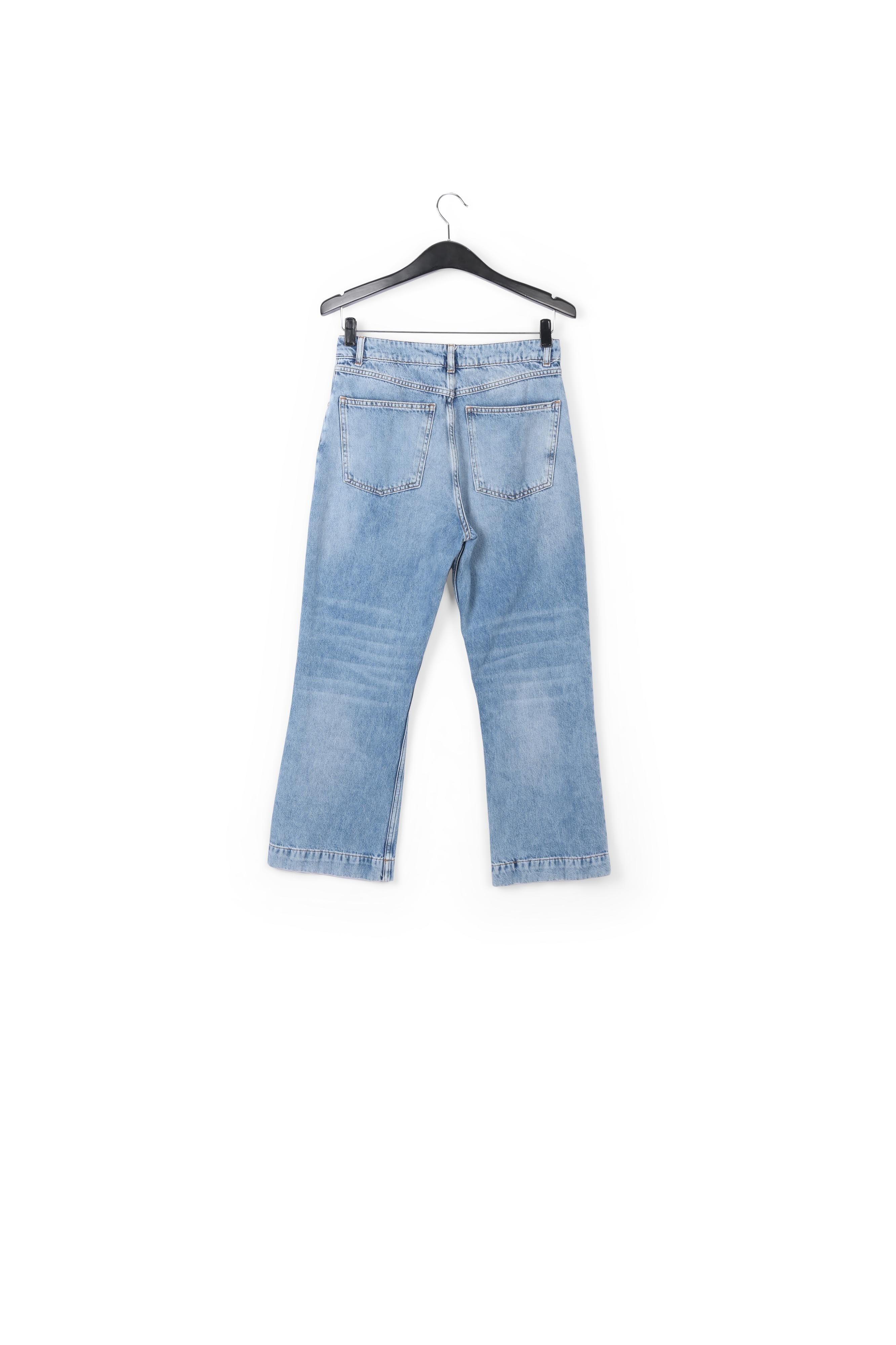 Cropped high-rise blue jeans RE—SSENTIEL | Essentiel second hand