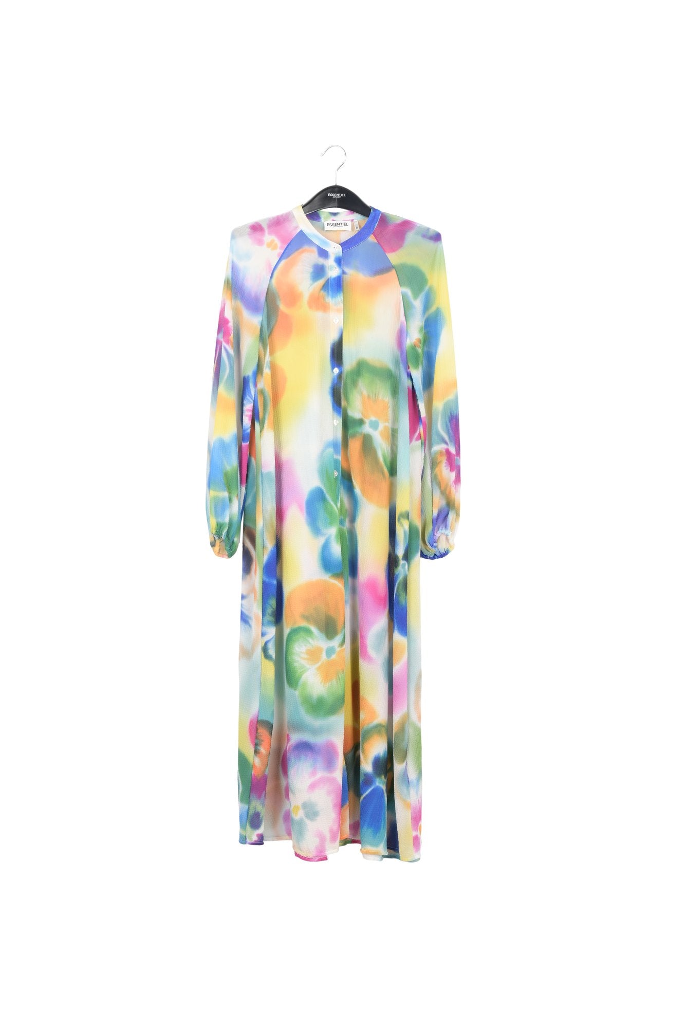 Multicolor floral print midi-length shirt dress RE—SSENTIEL | Essentiel second hand