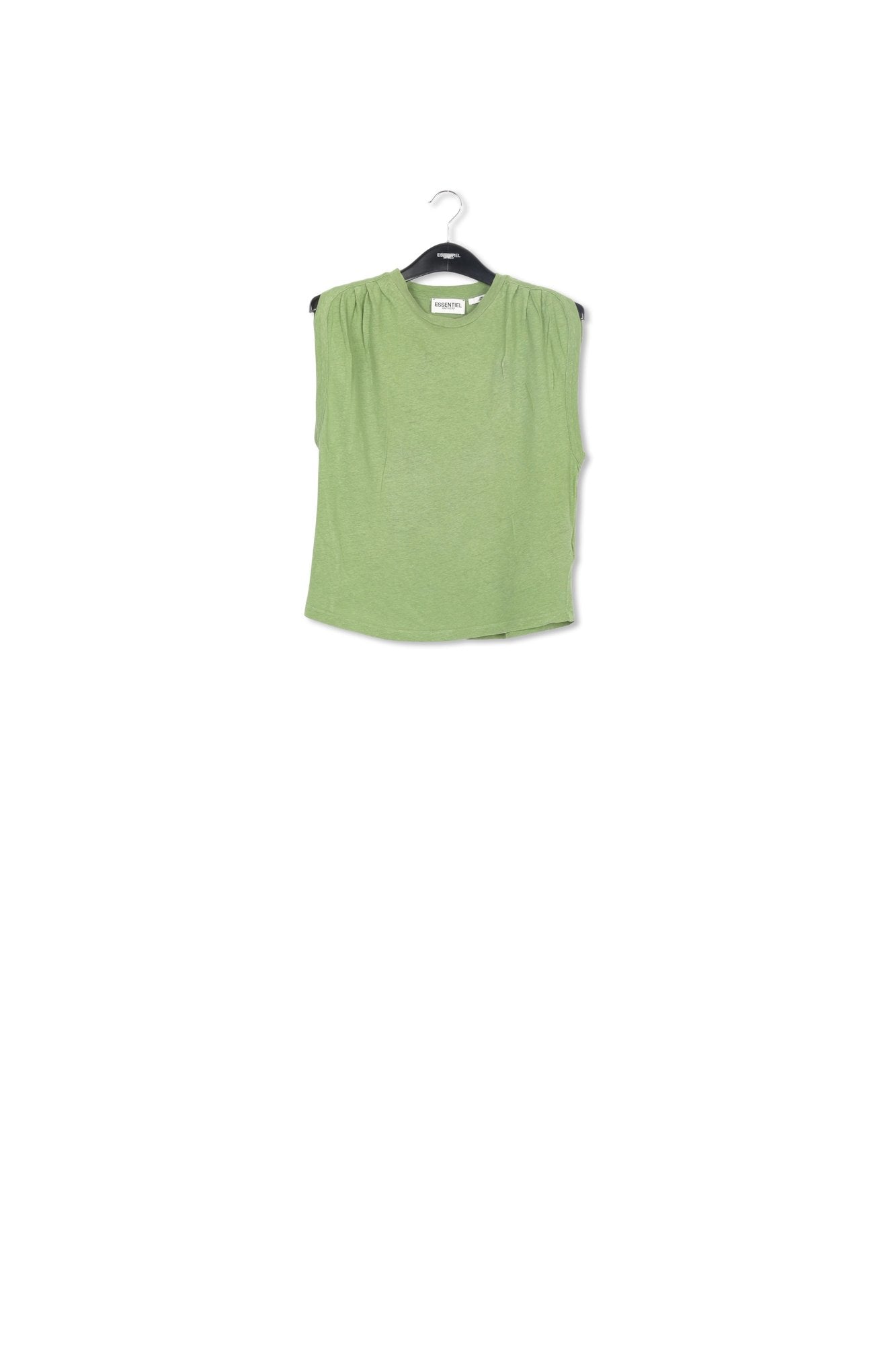 Green cotton-linen T-shirt RE—SSENTIEL | Essentiel second hand