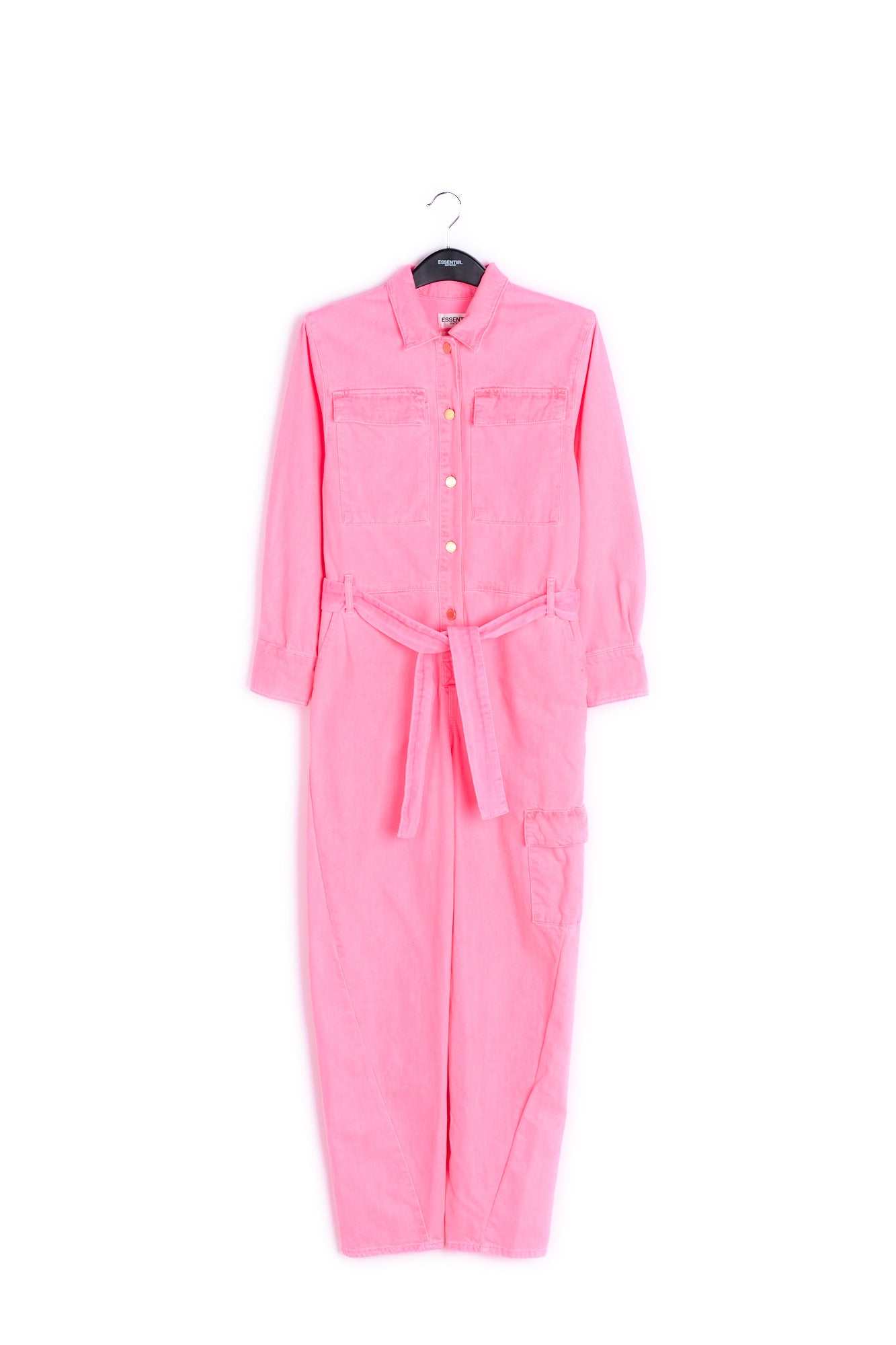Neon pink denim jumpsuit RE—SSENTIEL | Essentiel second hand