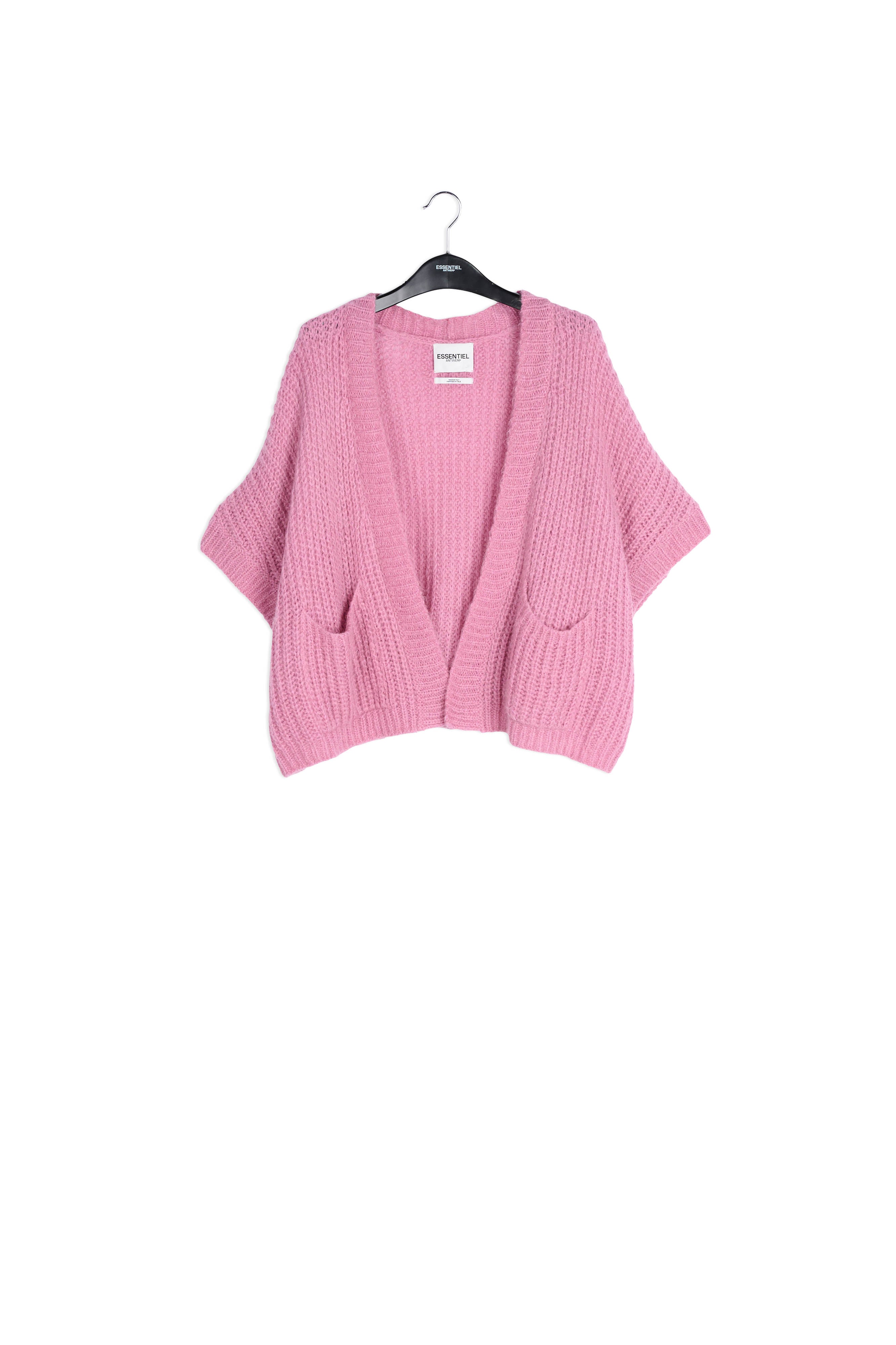 Pink mohair-blend cardigan RE—SSENTIEL | Essentiel second hand