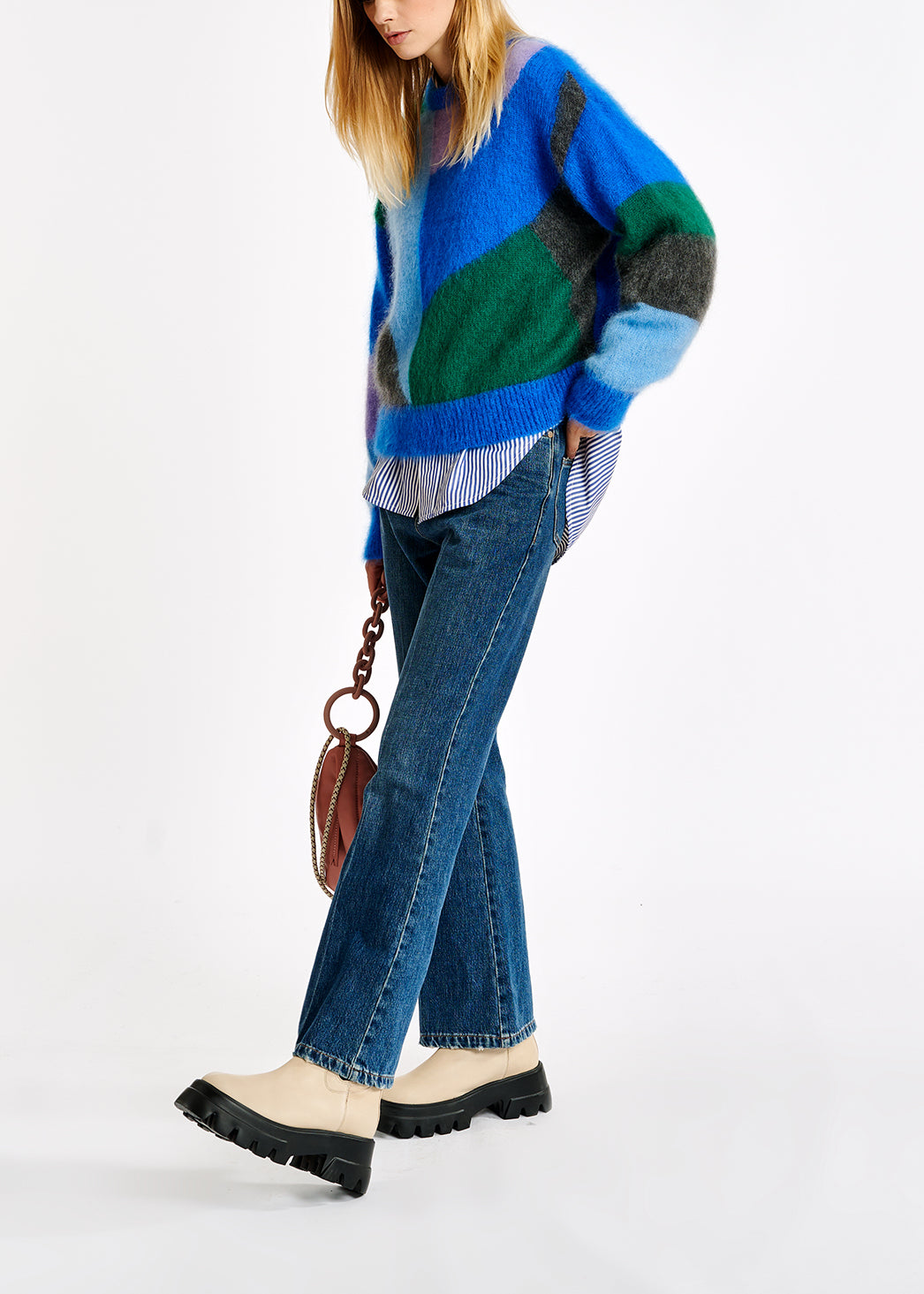 Soft and colorful mohair-blend sweater RE—SSENTIEL | Essentiel second hand