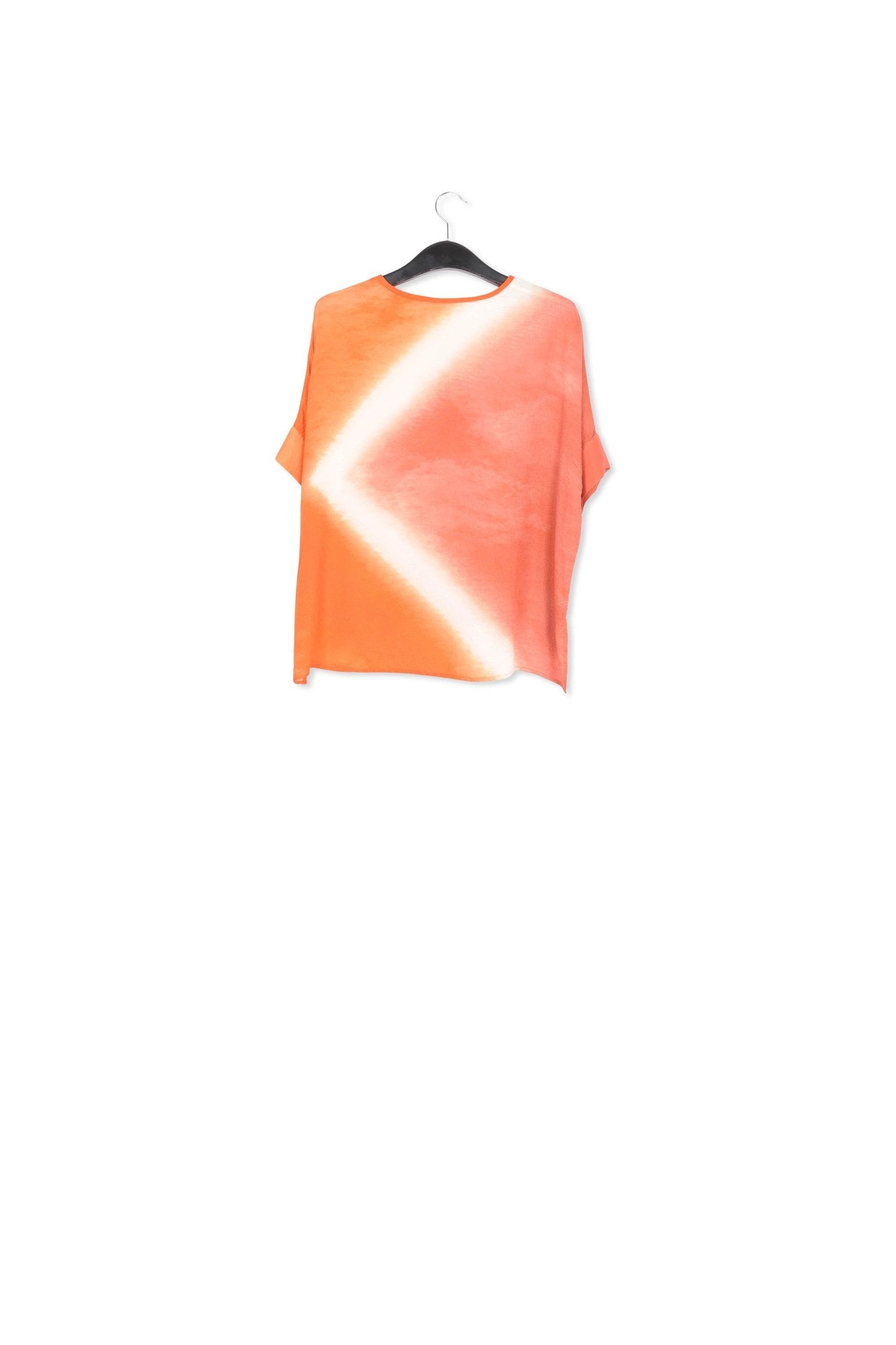 Oranje boxy top met tie-dye RE—SSENTIEL | Essentiel second hand