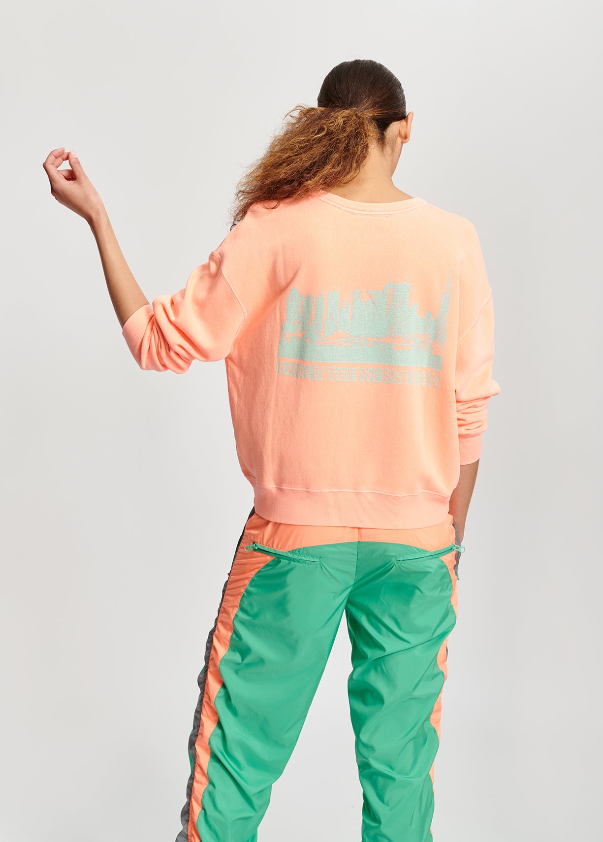 Green, grey and peach track pants RE—SSENTIEL | Essentiel second hand