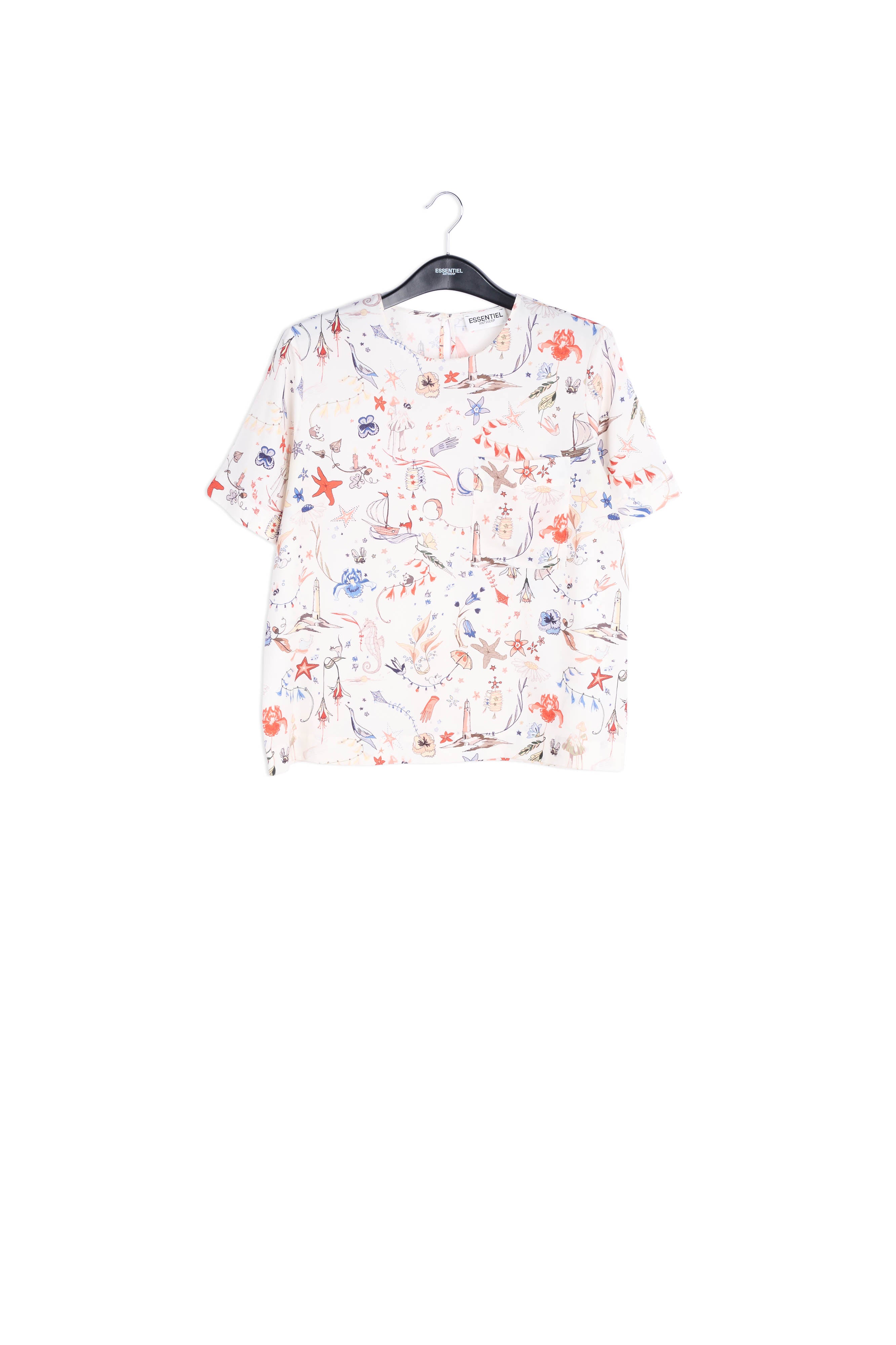 Haut Imprimé Blanc RE—SSENTIEL | Essentiel second hand