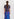 Blue floral and polka dot silk midi skirt Faume - seconde main