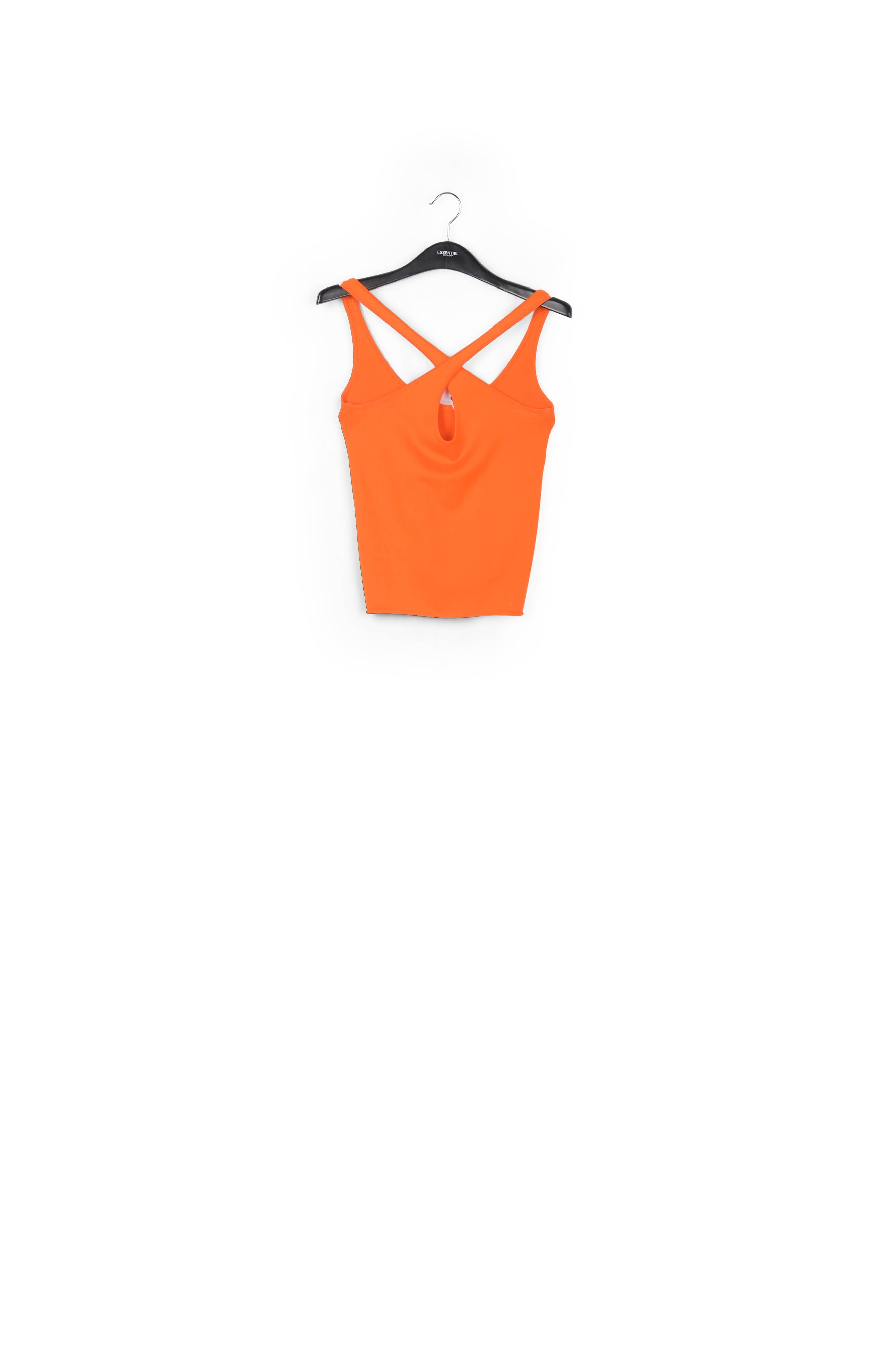 Orange fine-knit tank top RE—SSENTIEL | Essentiel second hand